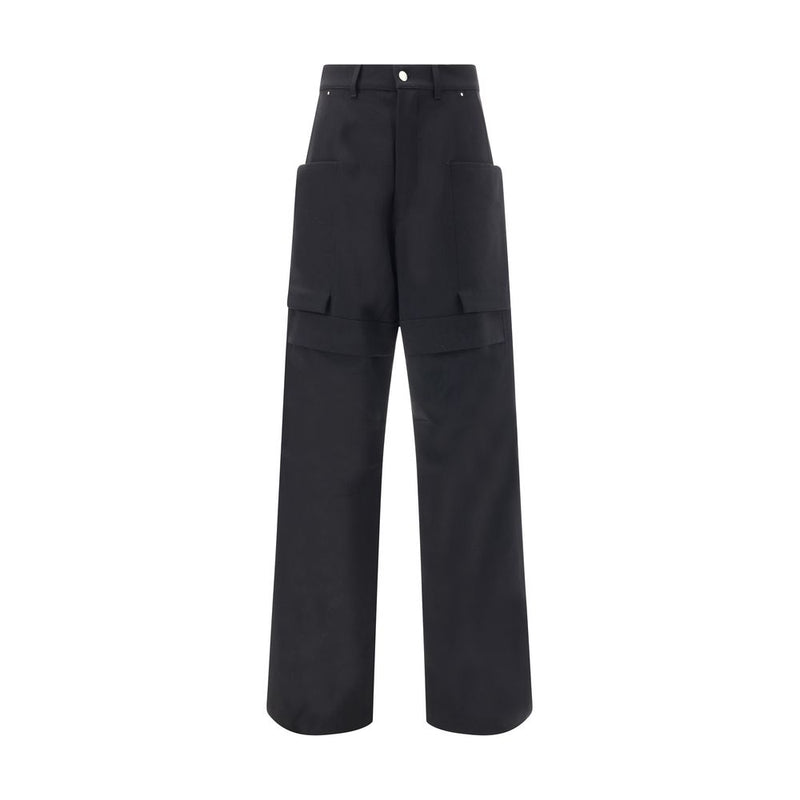 Black Wool Cargo Pants