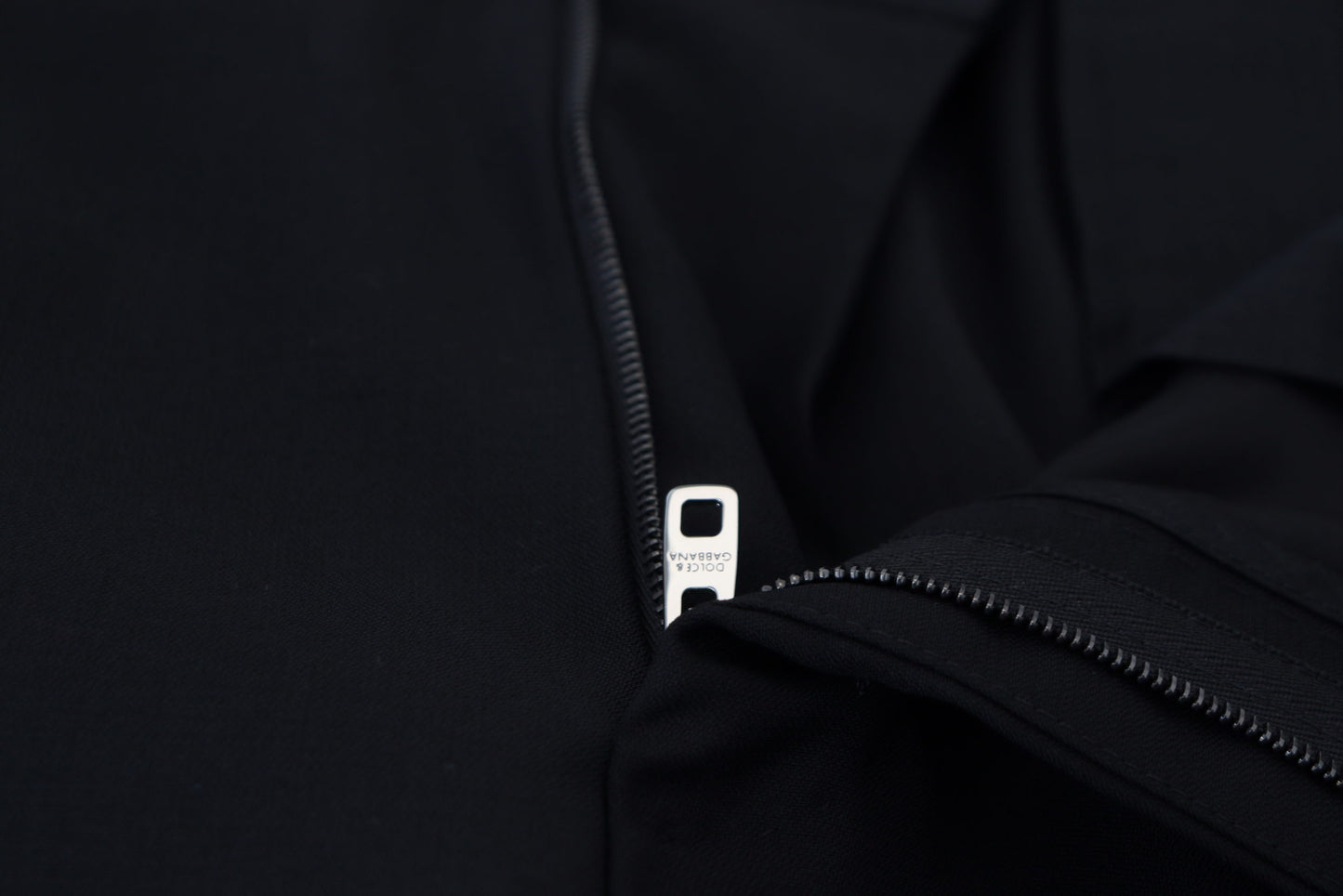 Black Wool Chino Formal Pants-Dolce & Gabbana-LabelTerrace.com