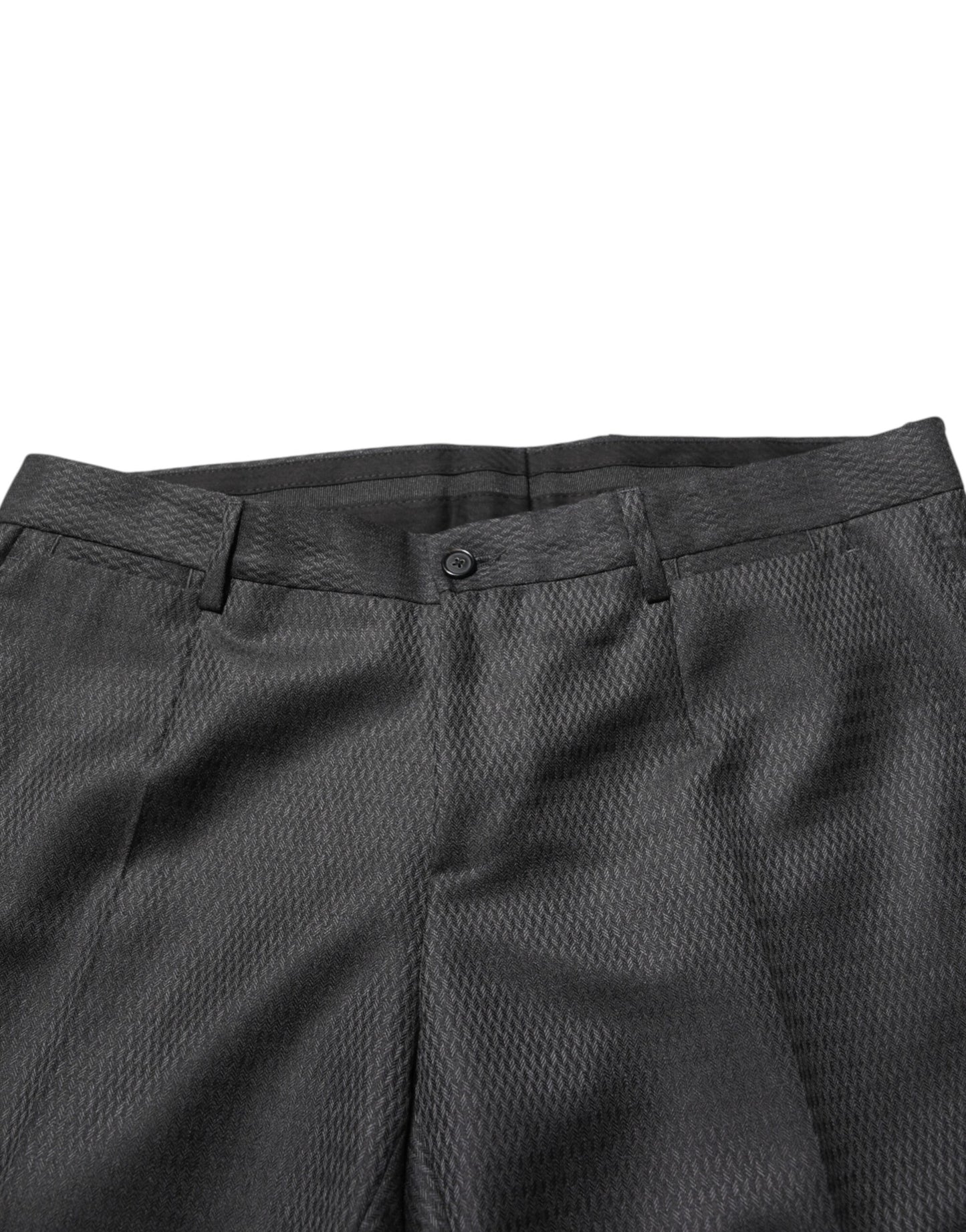 Black Wool Formal Dress Men Trouser Pants-Dolce & Gabbana-LabelTerrace.com