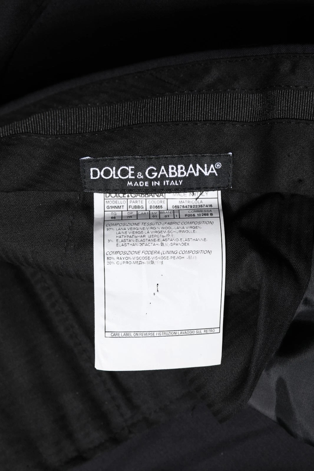 Black Wool Formal Dress Men Trousers Pants-Dolce & Gabbana-LabelTerrace.com