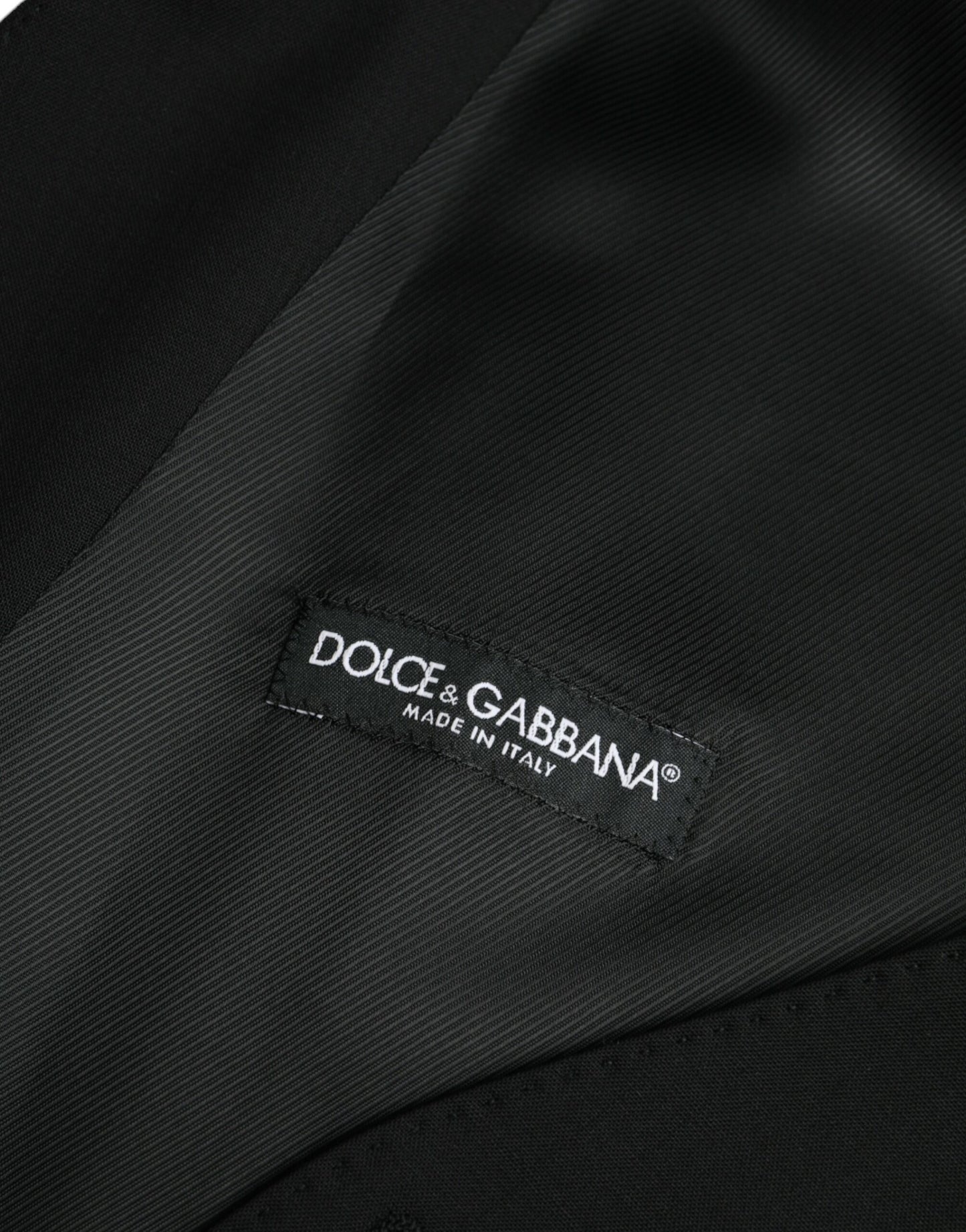 Black Wool Formal Dress Waistcoat Vest-Dolce & Gabbana-LabelTerrace.com