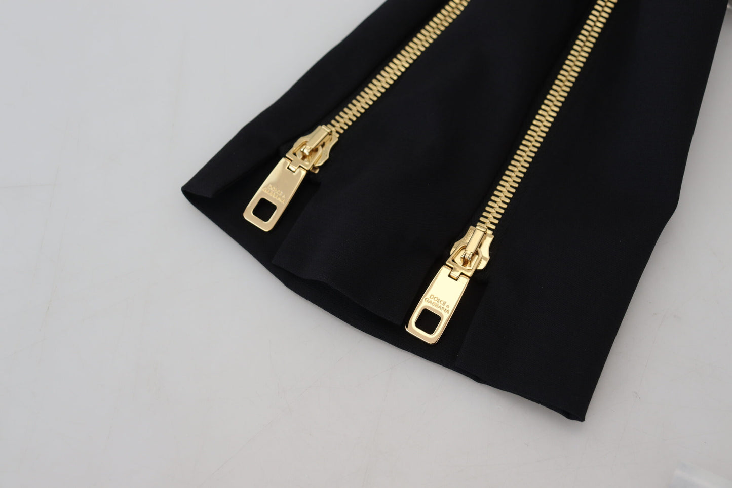 Black Wool High Waist Tapered Pants-Dolce & Gabbana-LabelTerrace.com