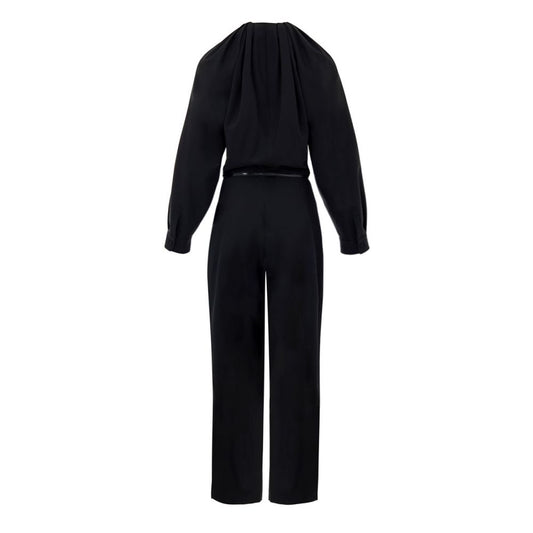 Black Wool Jumpsuit
