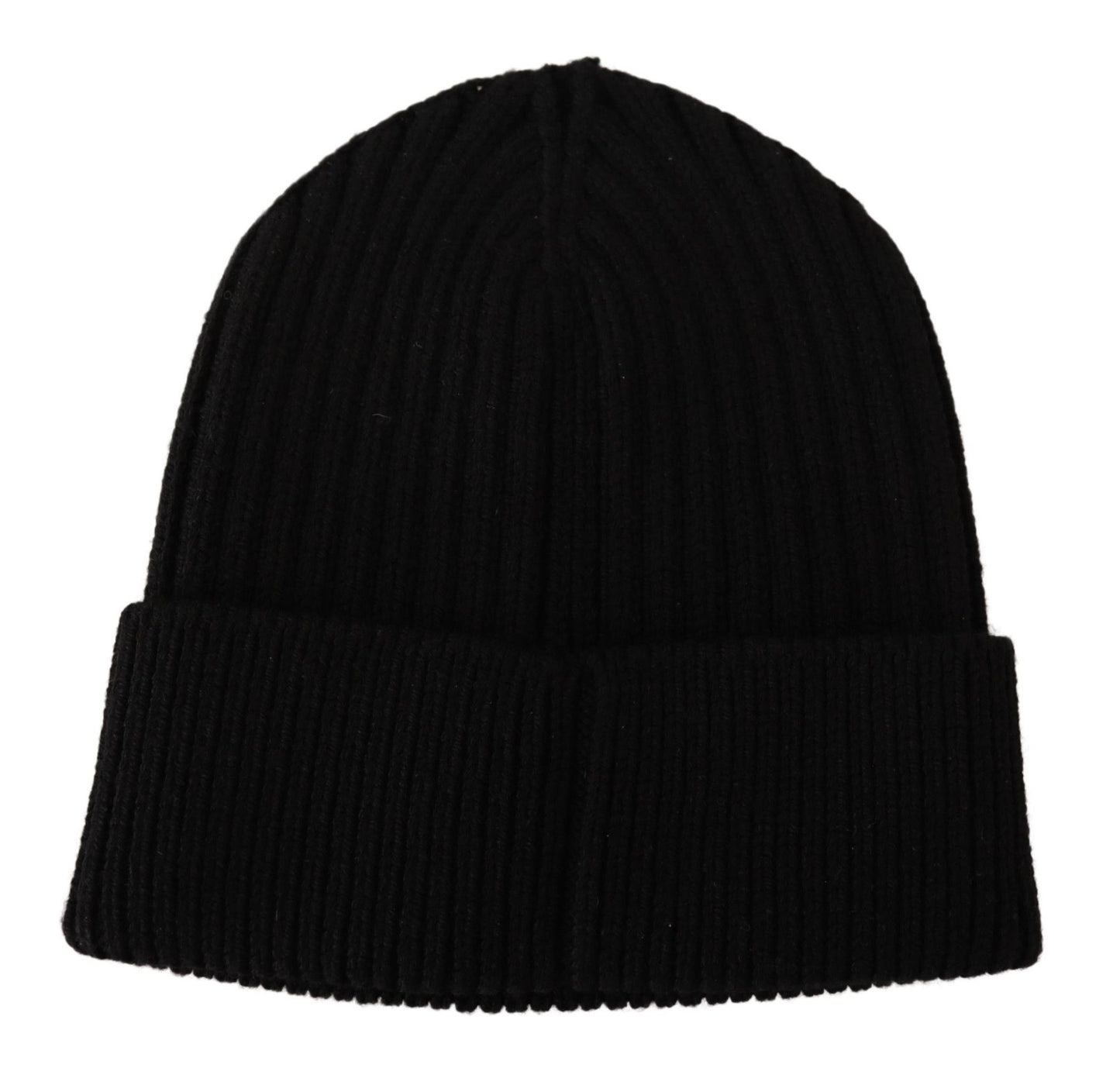 Black Wool Knit Women Winter Hat-Dolce & Gabbana-LabelTerrace.com