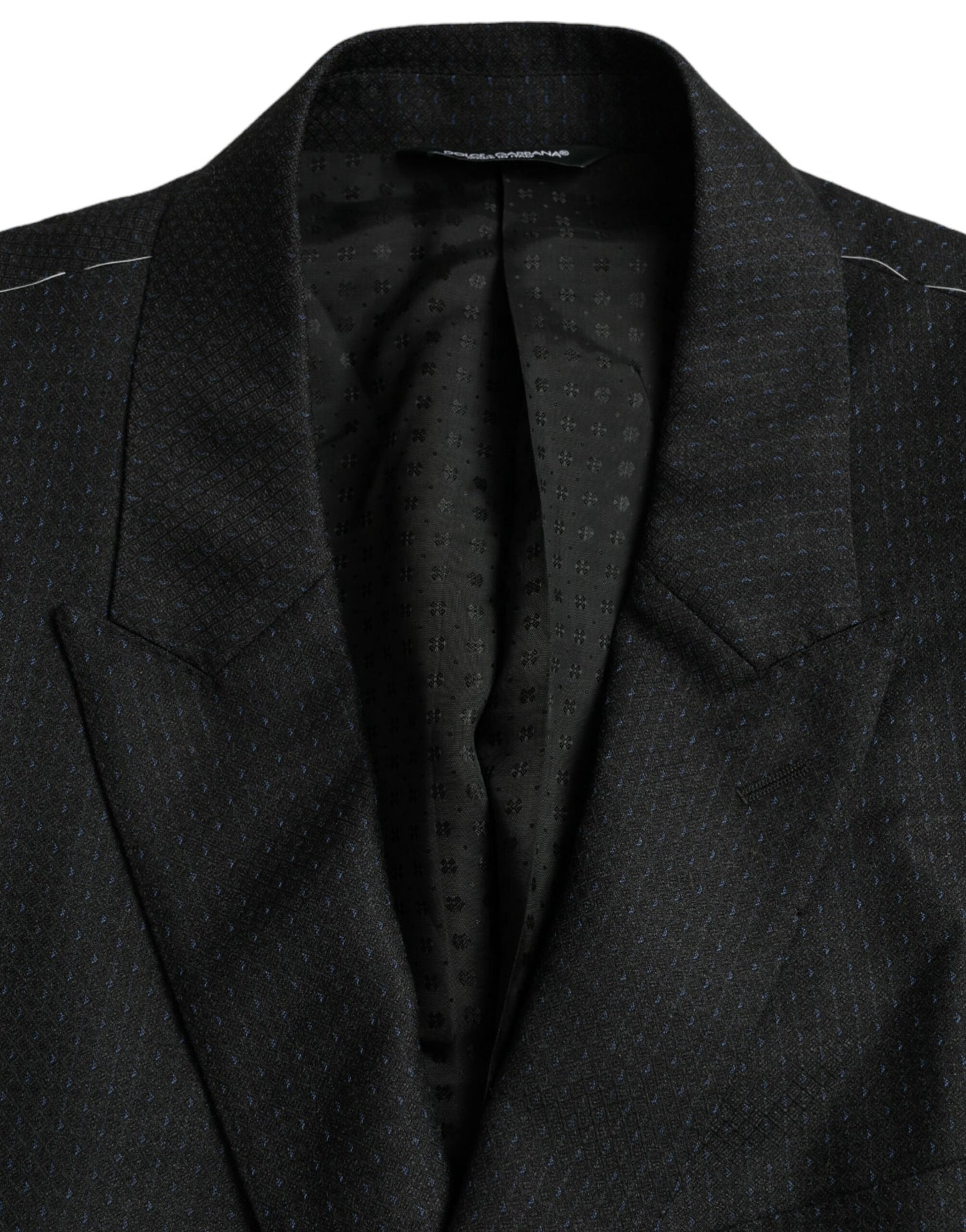 Black Wool MARTINI Single Breasted Coat Blazer-Dolce & Gabbana-LabelTerrace.com