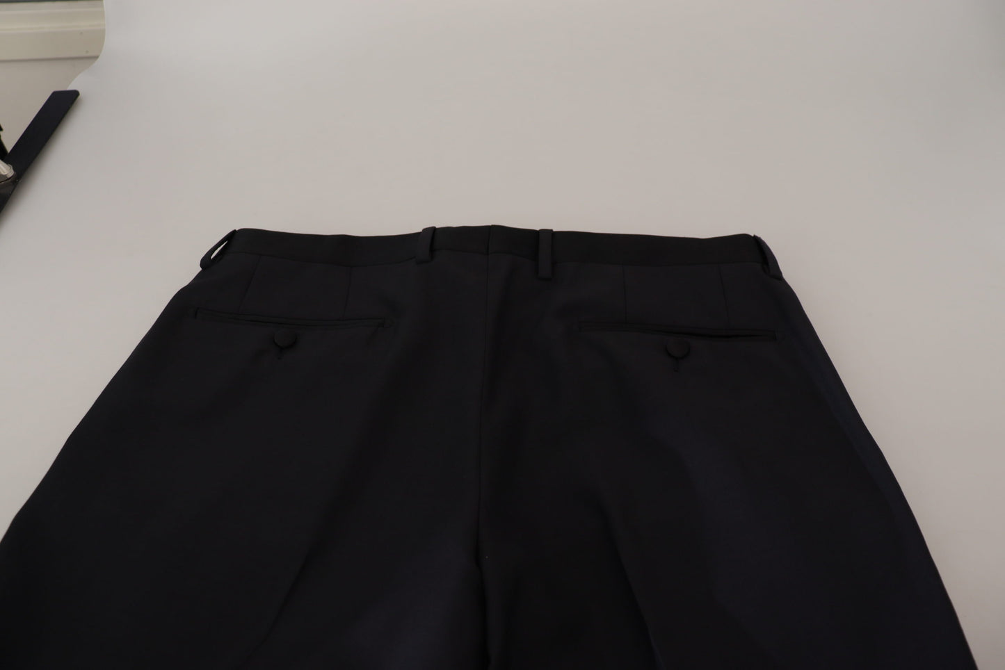 Black Wool Men Formal Pants-Dolce & Gabbana-LabelTerrace.com