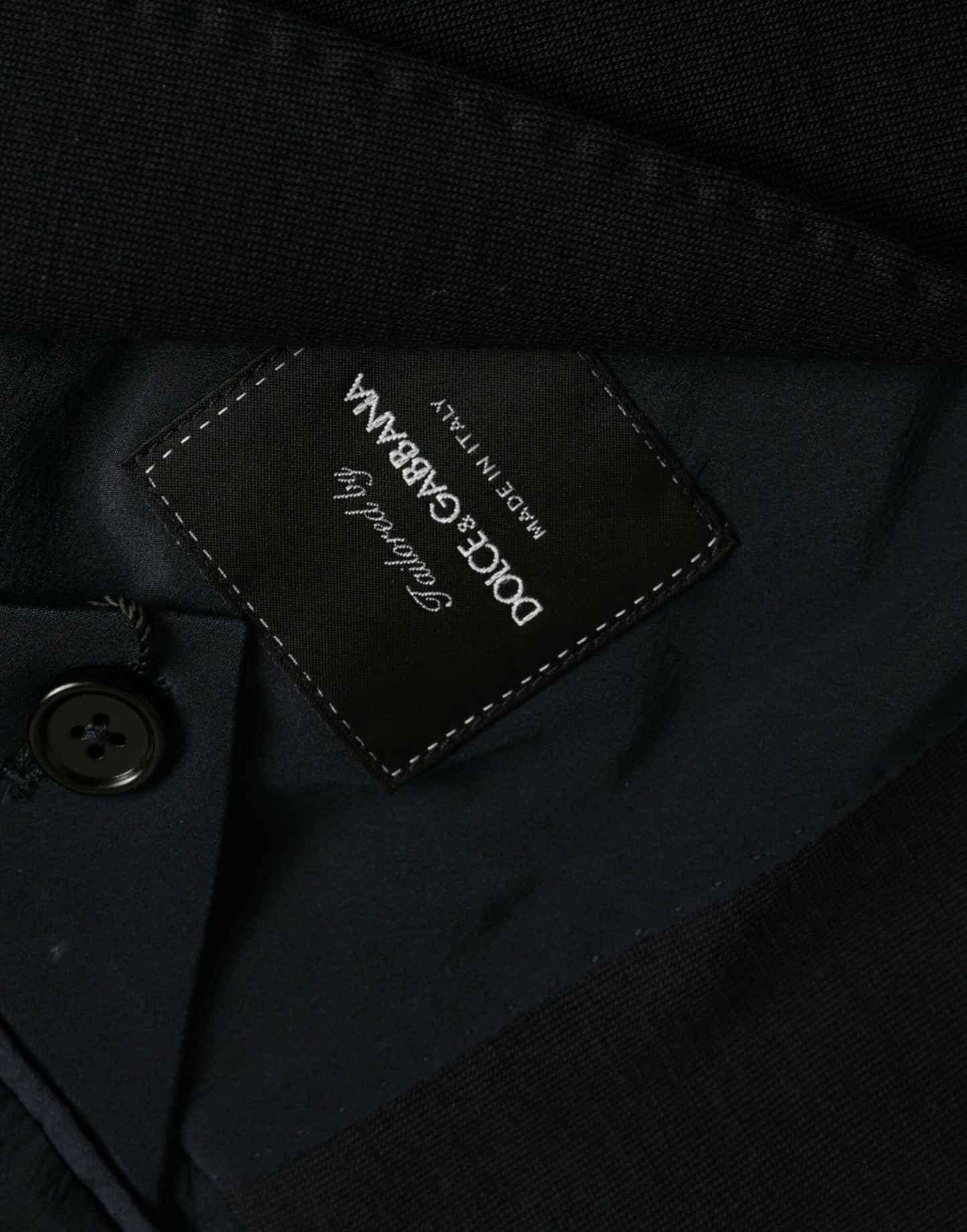 Black Wool Notch Single Breasted Coat Blazer-Dolce & Gabbana-LabelTerrace.com