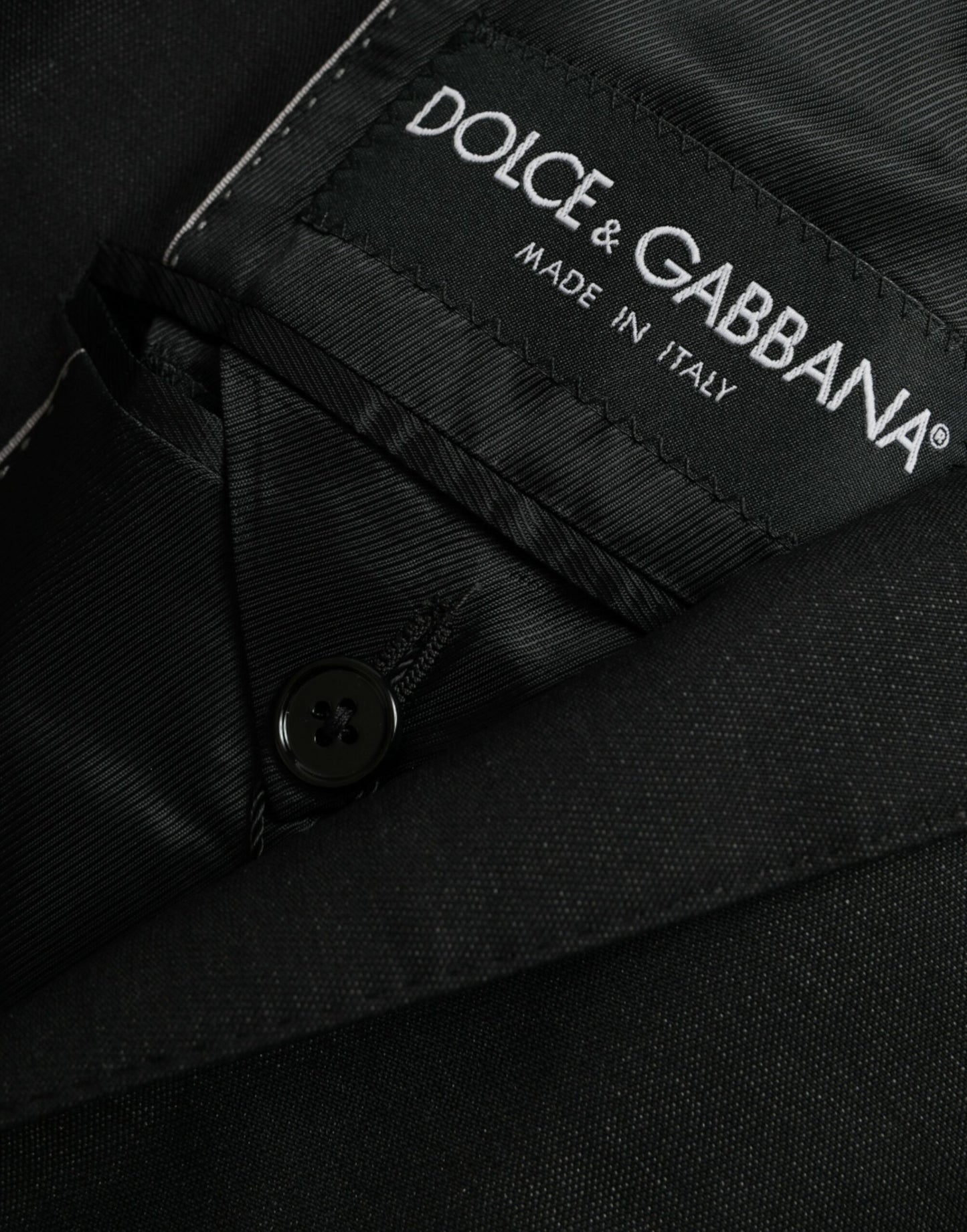 Black Wool Notch SingleBreasted Coat Blazer-Dolce & Gabbana-LabelTerrace.com