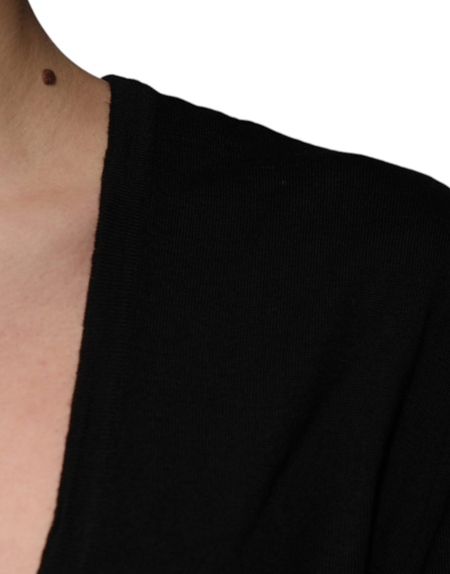 Black Wool Round Neck Pullover Sweater-Dolce & Gabbana-LabelTerrace.com