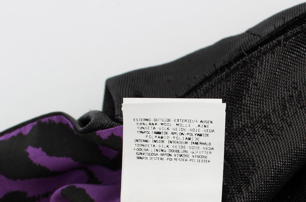 Black Wool Silk Above Knee Straight Skirt-Exte-LabelTerrace.com