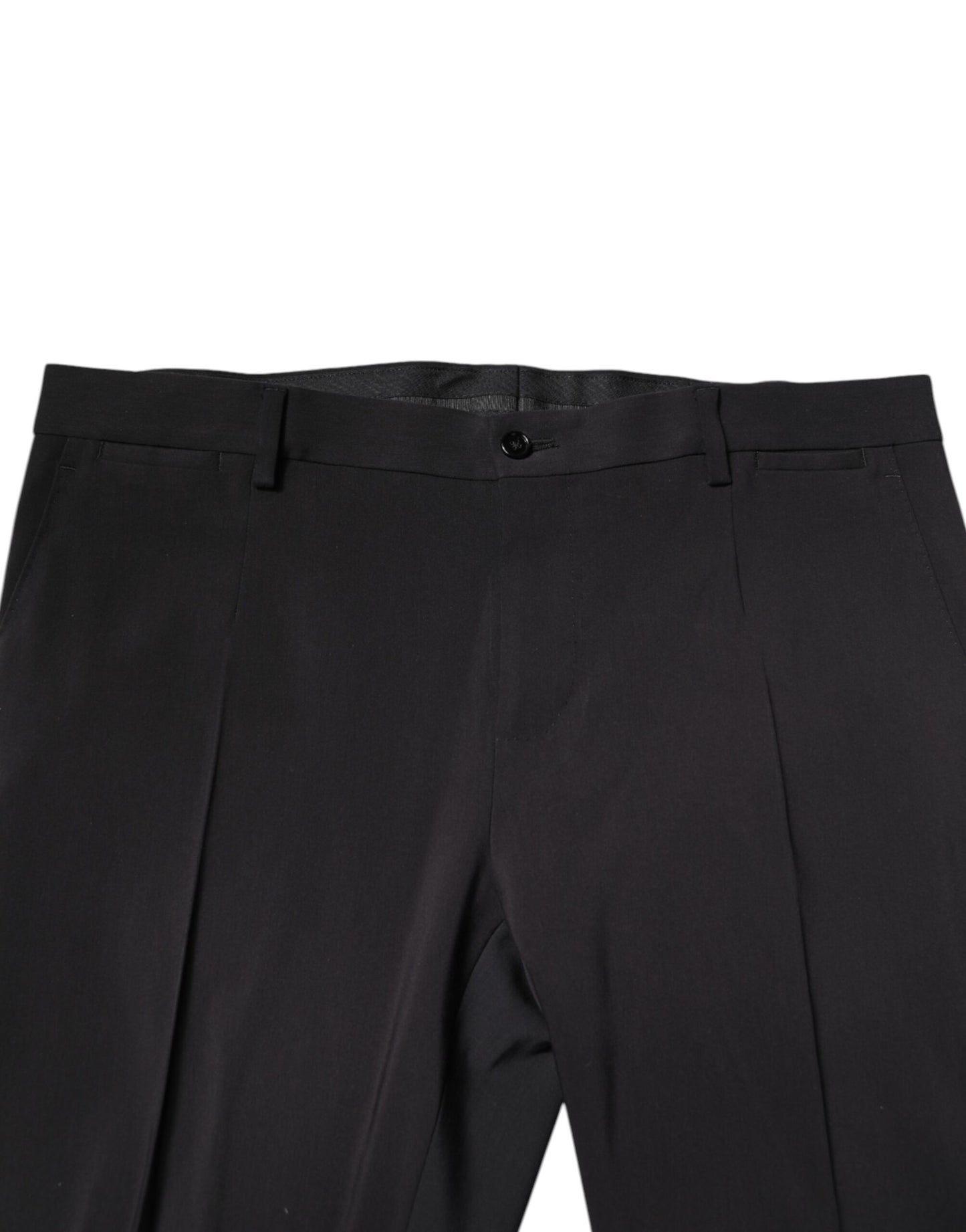 Black Wool Single Breasted 2 Piece Suit