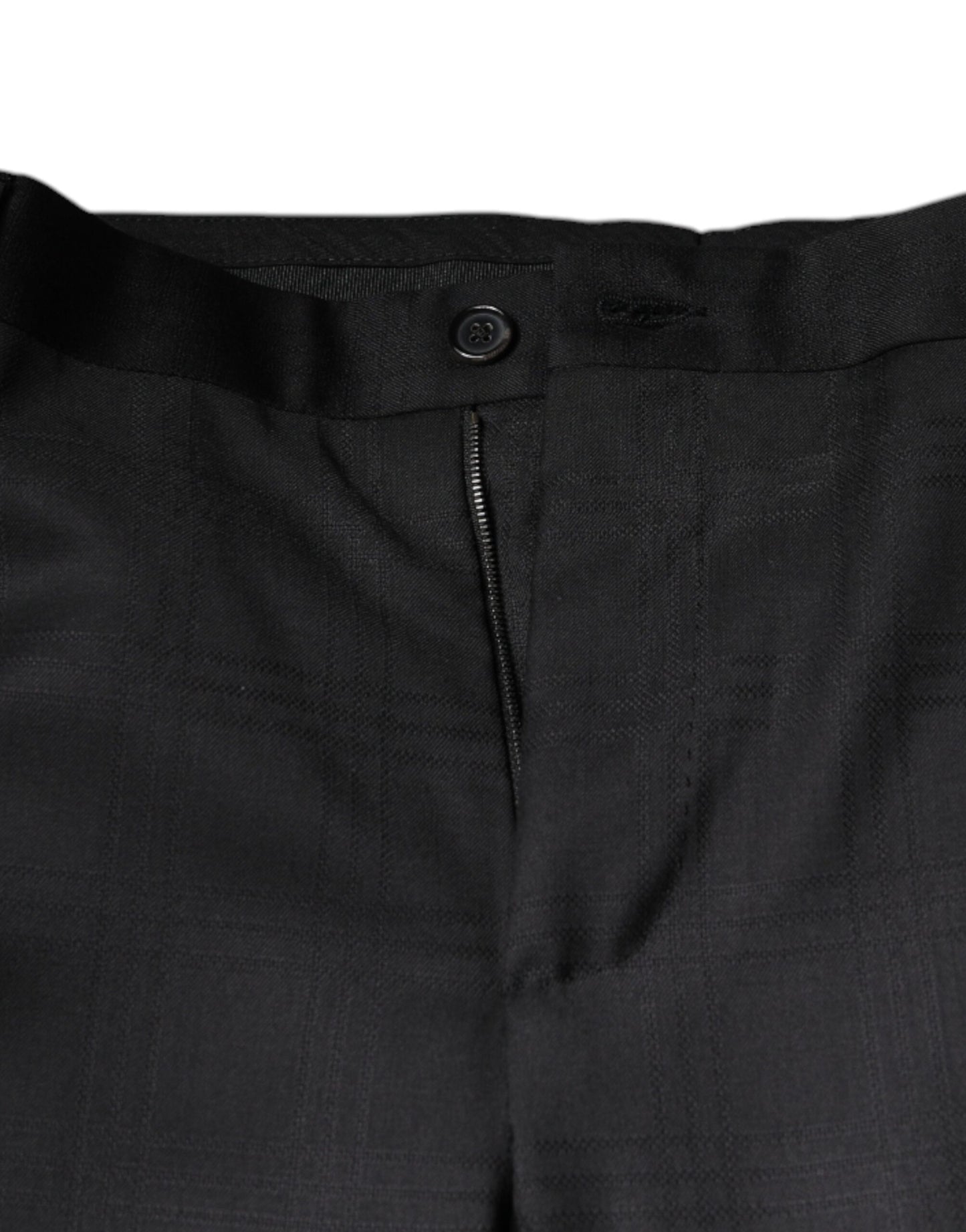 Black Wool Single Breasted Formal Suit-Dolce & Gabbana-LabelTerrace.com