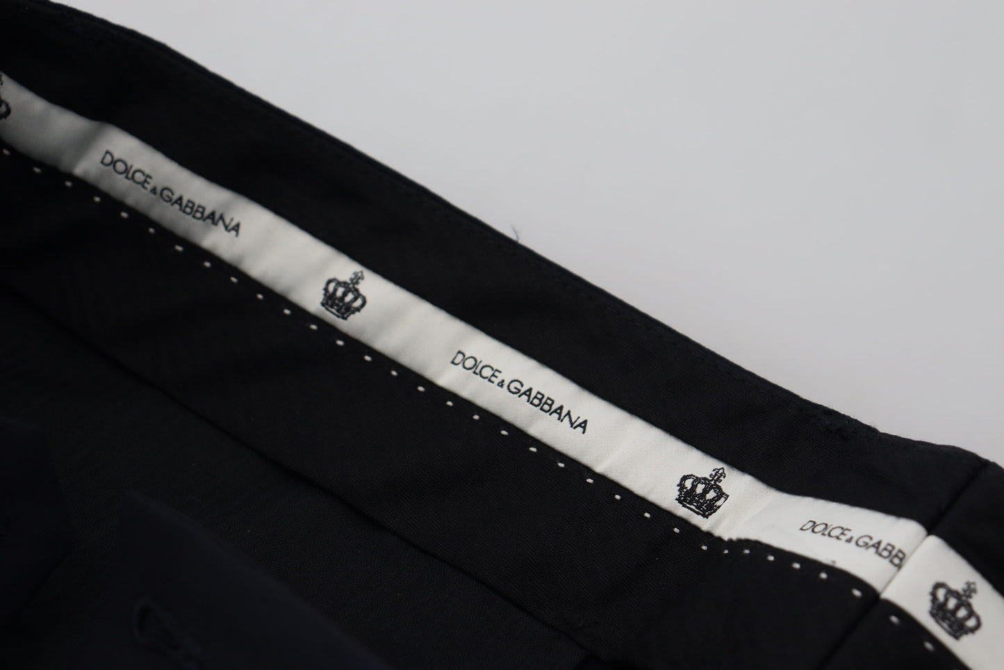 Black Wool Slim Formal Pants-Dolce & Gabbana-LabelTerrace.com