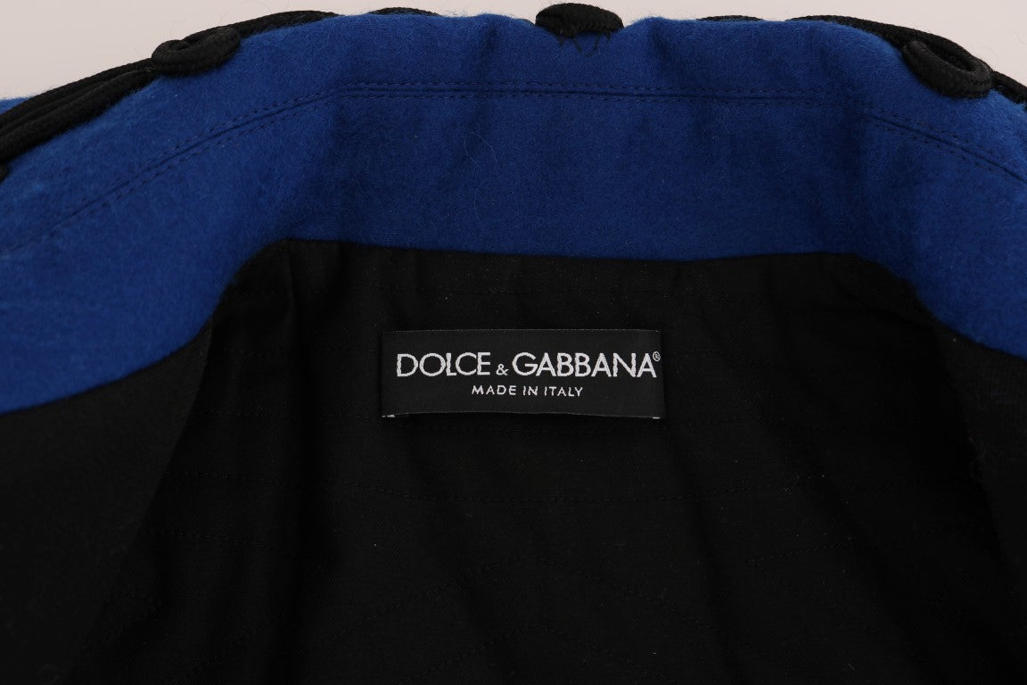 Black Wool Trench Jacket-Dolce & Gabbana-LabelTerrace.com