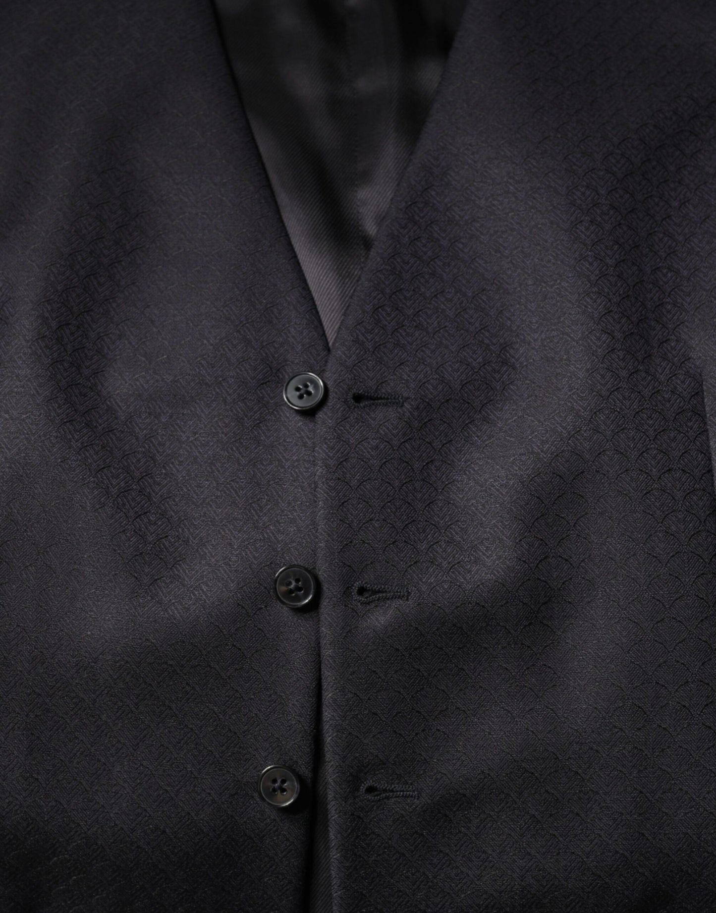 Black Wool Waistcoat Dress Formal Vest-Dolce & Gabbana-LabelTerrace.com