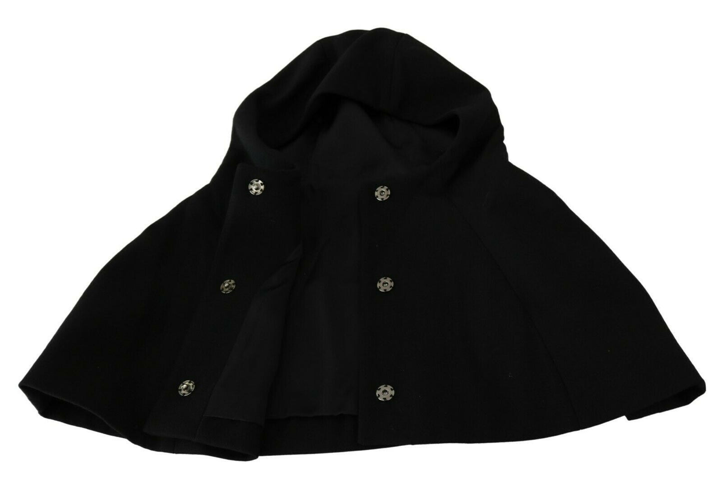 Black Wool Whole Head Hooded Scarf Hat-Dolce & Gabbana-LabelTerrace.com
