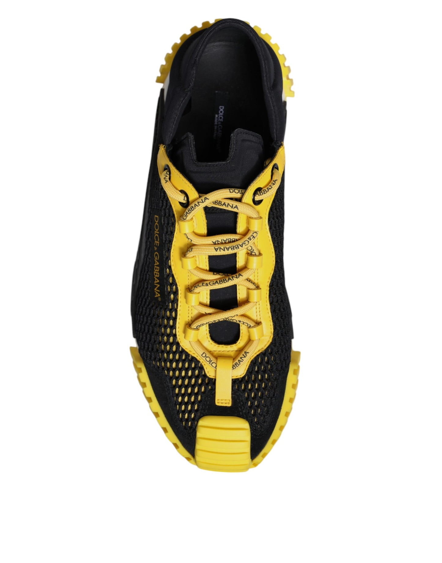 Black Yellow Low Top NS1 Sneakers Shoes-Dolce & Gabbana-LabelTerrace.com