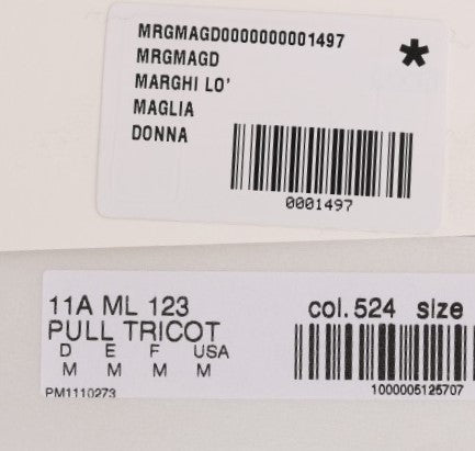 Blue 100% Lana Wool Blouse Top-MARGHI LO'-LabelTerrace.com