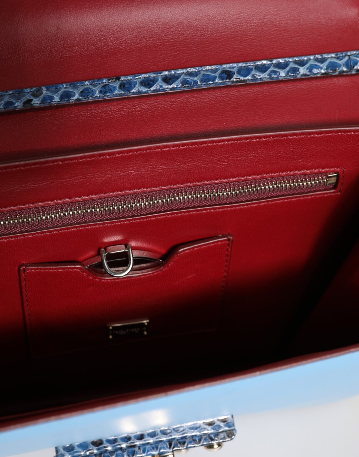 Blue Beige Exotic Leather LUCIA Crossbody Bag-Dolce & Gabbana-LabelTerrace.com