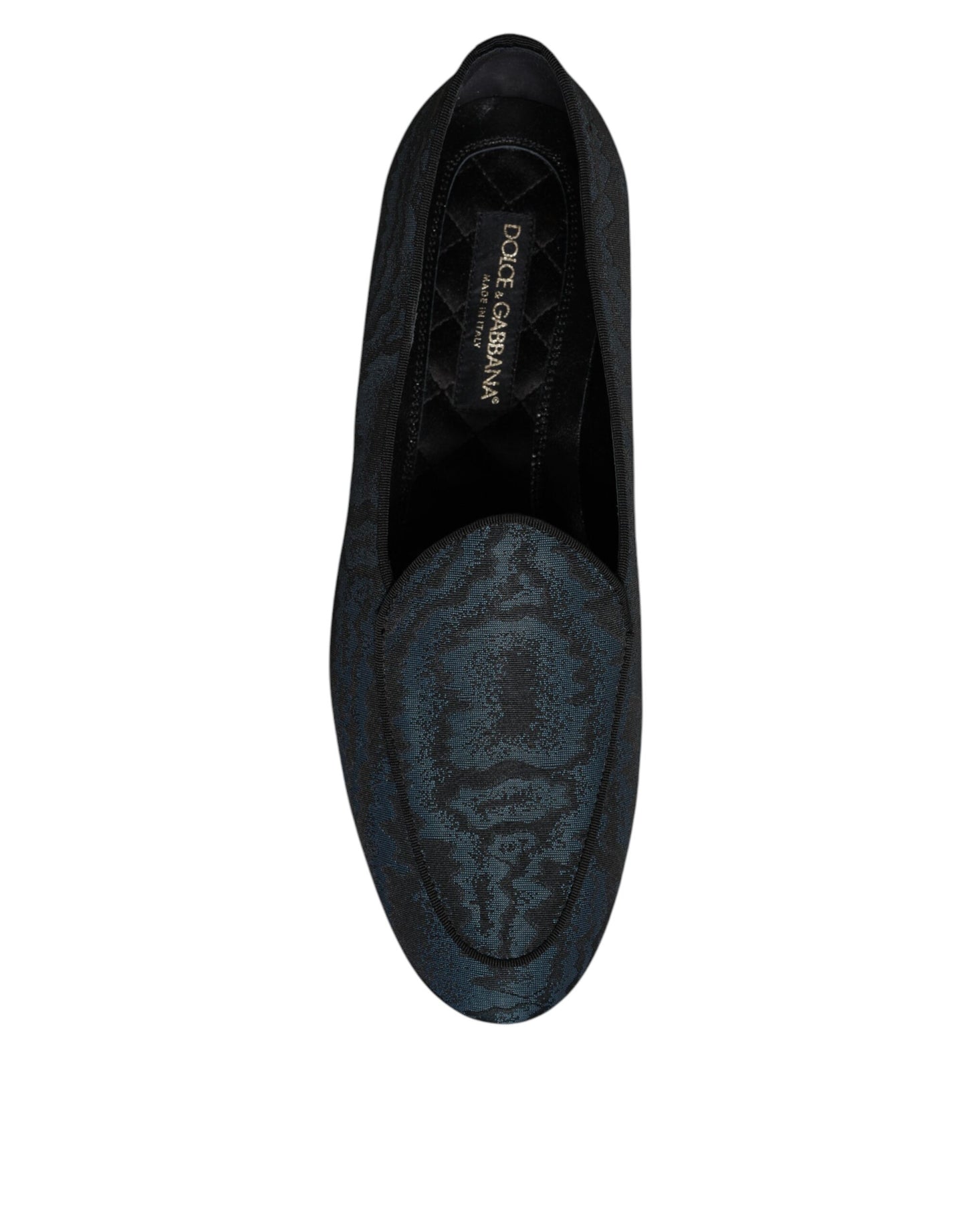 Blue Black Flats Men Loafers Dress Shoes-Dolce & Gabbana-LabelTerrace.com