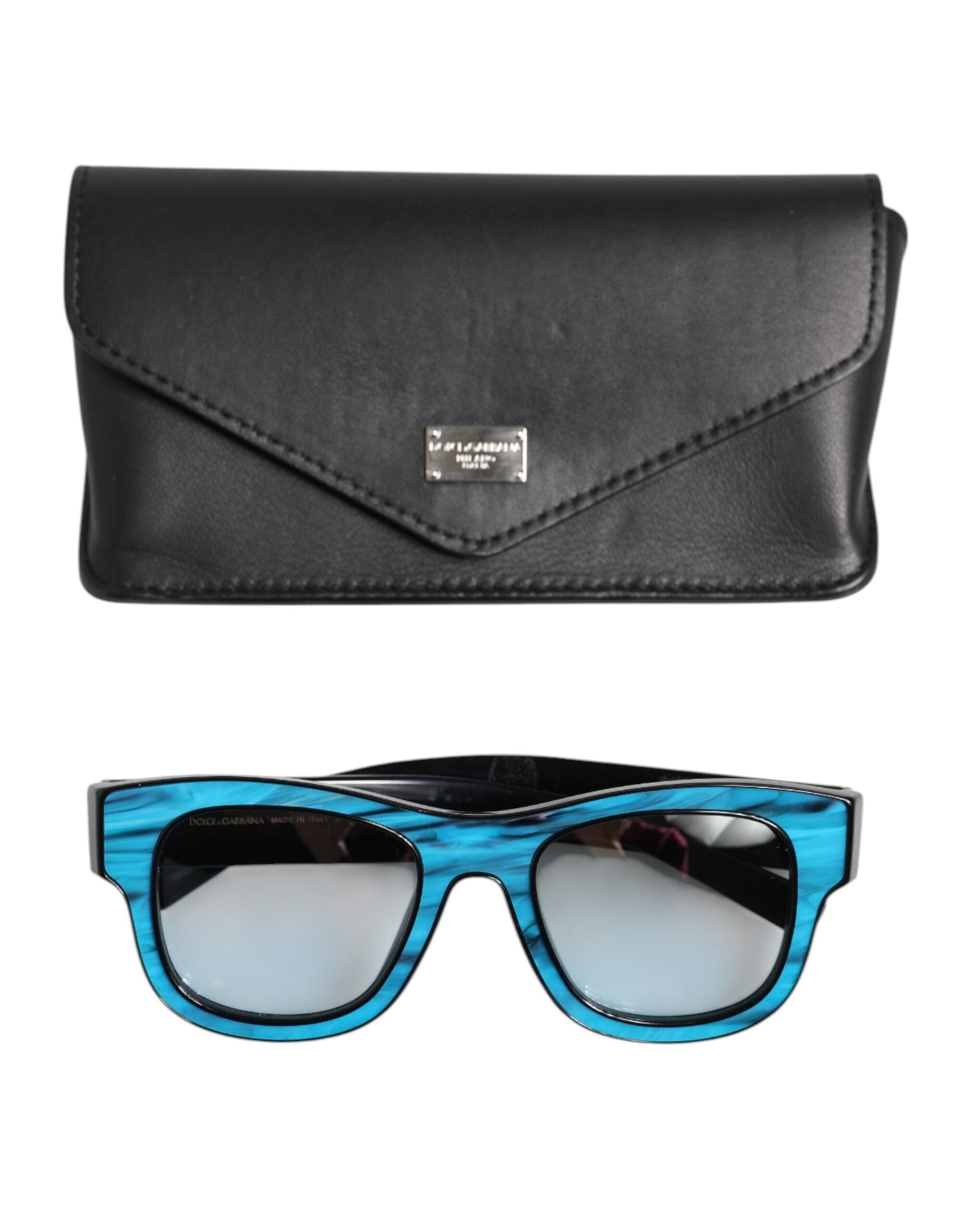 Blue Black Marbled Metal DG2215K Eyewear Sunglasses-Dolce & Gabbana-LabelTerrace.com