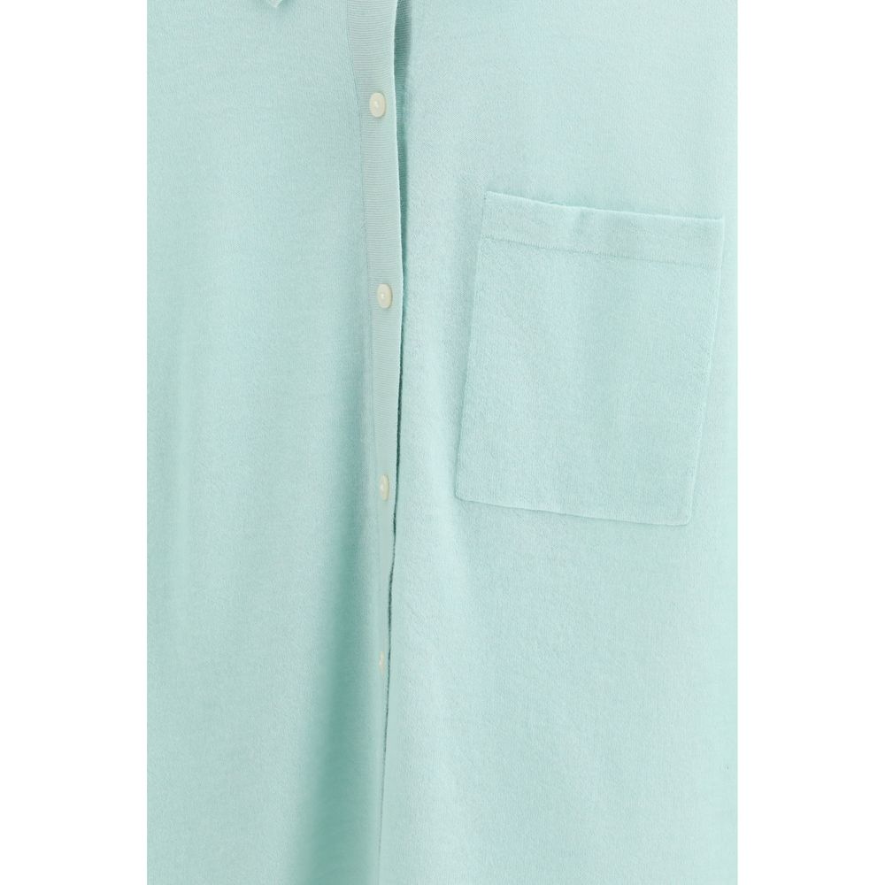 Blue Cashmere Dress Shirt