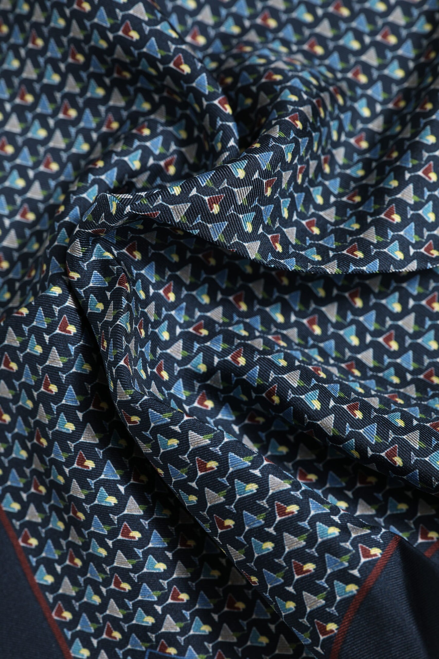 Blue Cocktail Silk Square Foulard Scarf-Dolce & Gabbana-LabelTerrace.com