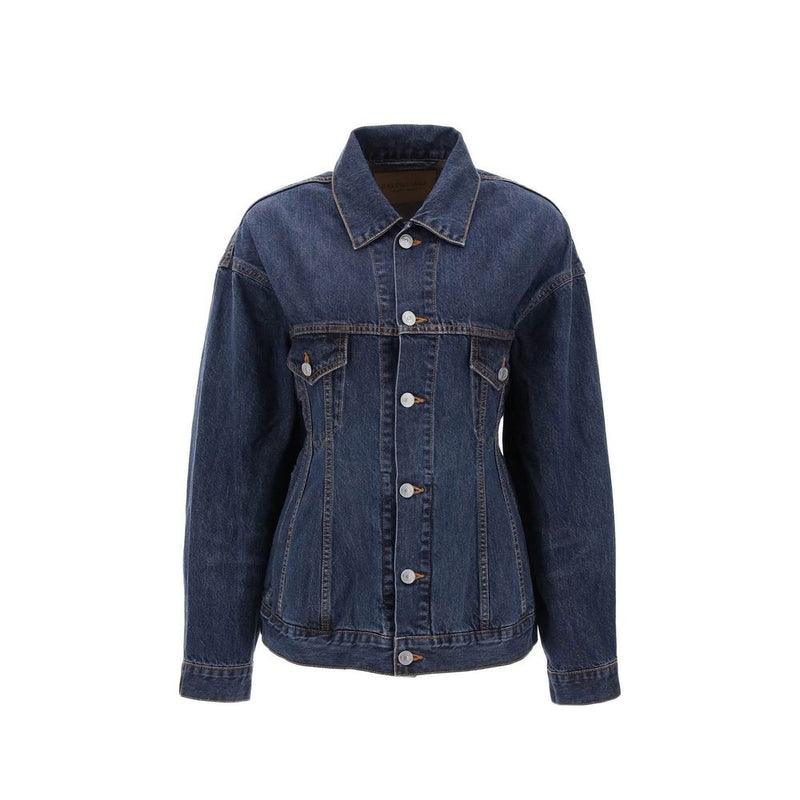 'Hourglass' Denim Jacket-Balenciaga-LabelTerrace.com