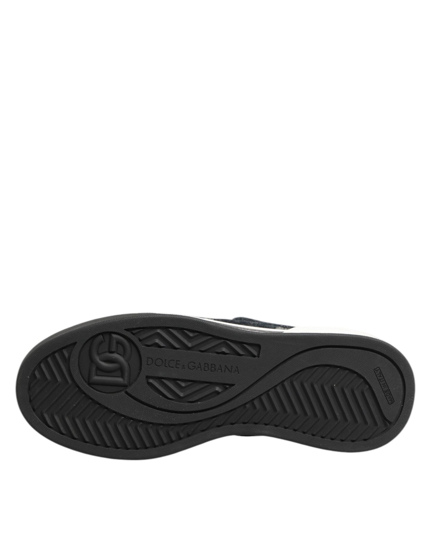 Blue Cotton Denim Logo Low Top Sneakers Shoes