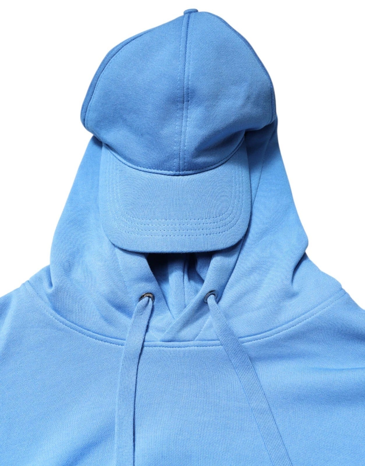 Blue Cotton Hooded Men Sportswear One Size Vest-Dolce & Gabbana-LabelTerrace.com