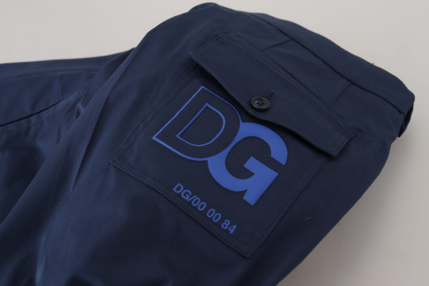 Blue Cotton Men Cropped Pants-Dolce & Gabbana-LabelTerrace.com