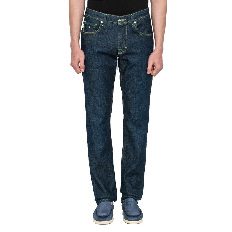 Blue Cotton Men Jeans-Tramarossa-LabelTerrace.com