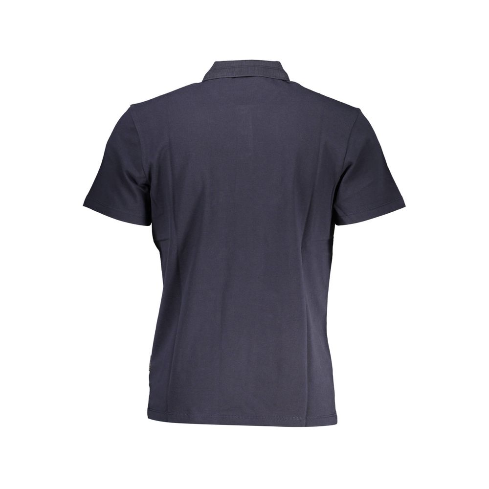 Blue Cotton Men Polo-Napapijri-LabelTerrace.com