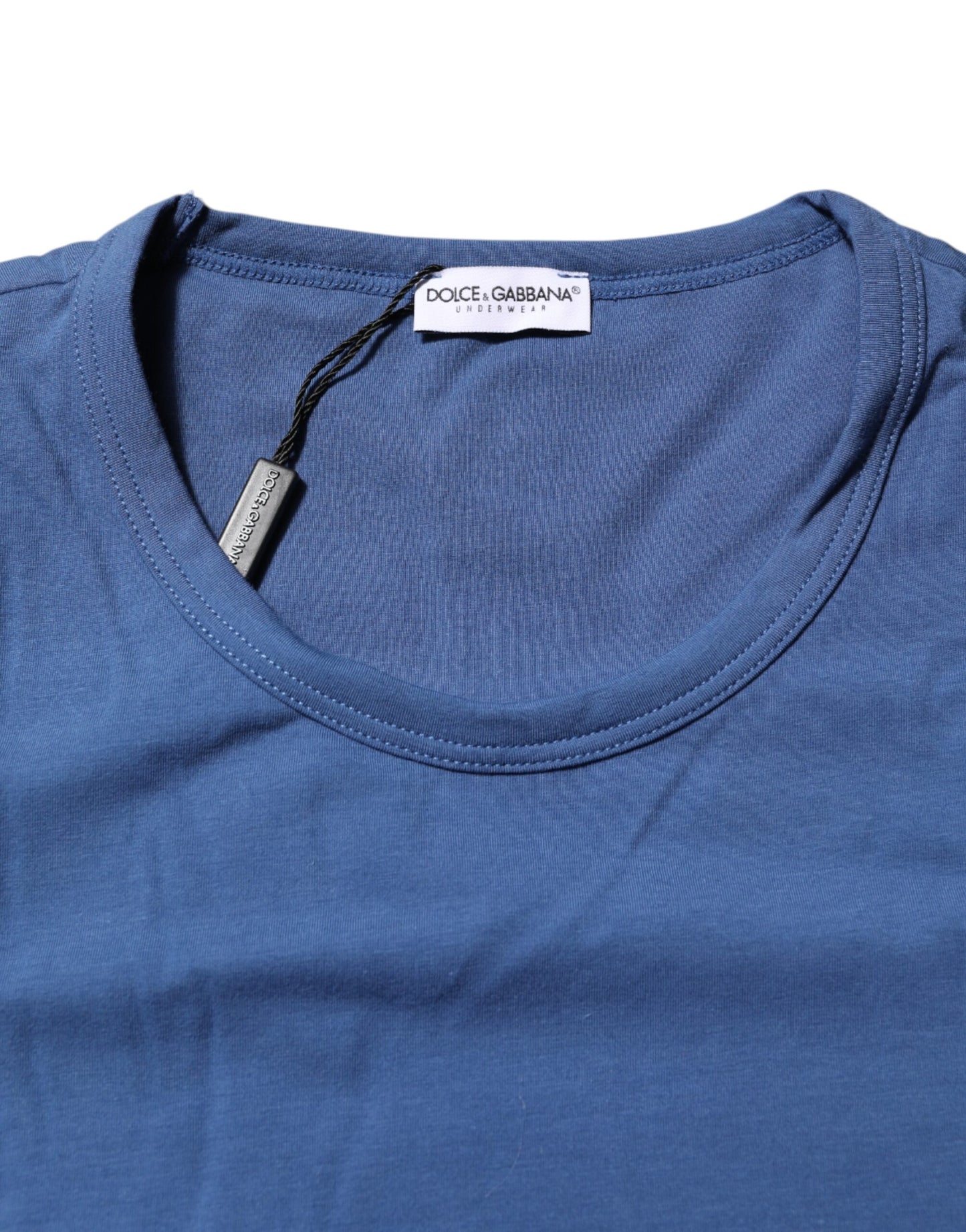 Blue Cotton Men Round Neck Underwear T-shirt-Dolce & Gabbana-LabelTerrace.com