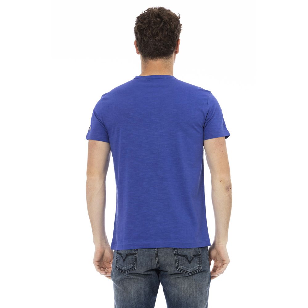 Blue Cotton Men T-Shirt-Trussardi Action-LabelTerrace.com