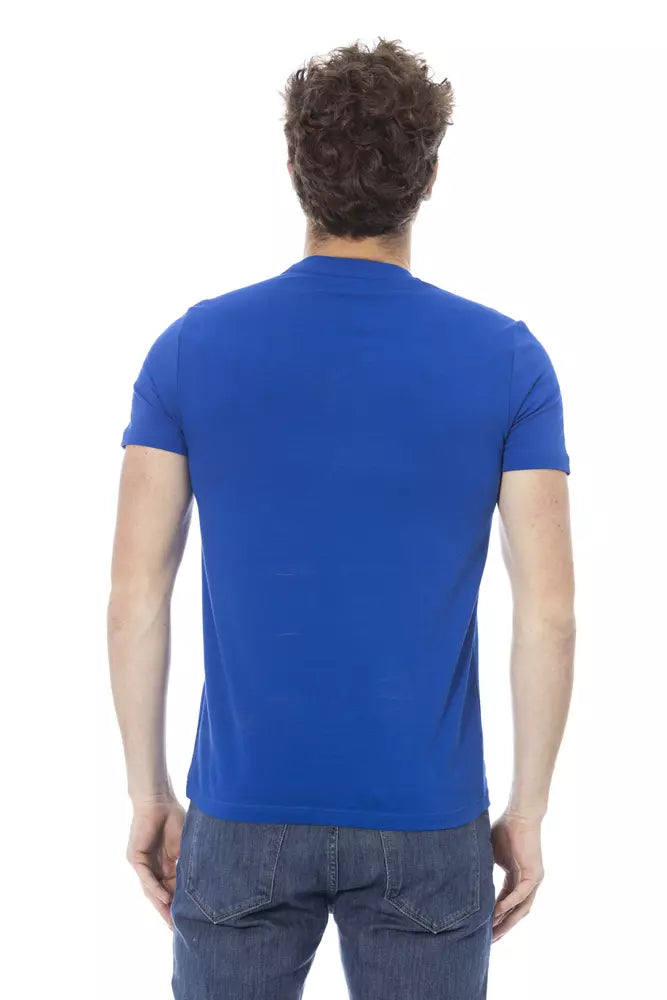 Blue Cotton Men T-Shirt-Baldinini Trend-LabelTerrace.com