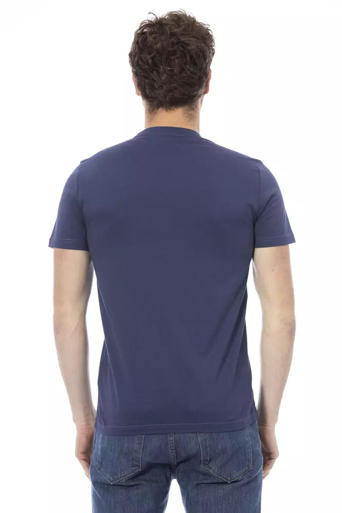 Blue Cotton Men T-Shirt-Baldinini Trend-LabelTerrace.com