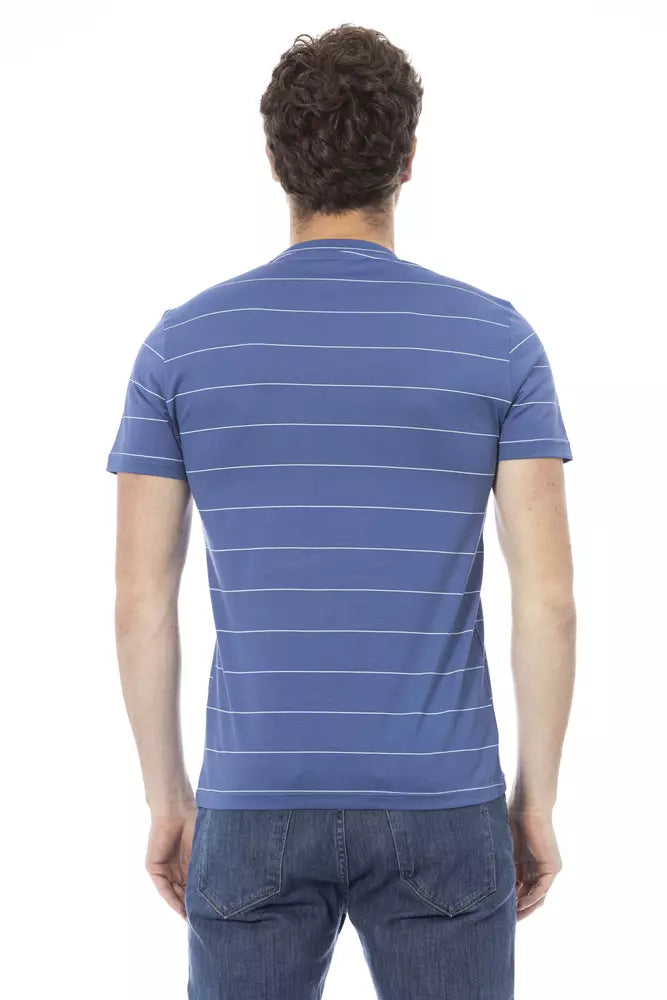 Blue Cotton Men T-Shirt-Baldinini Trend-LabelTerrace.com