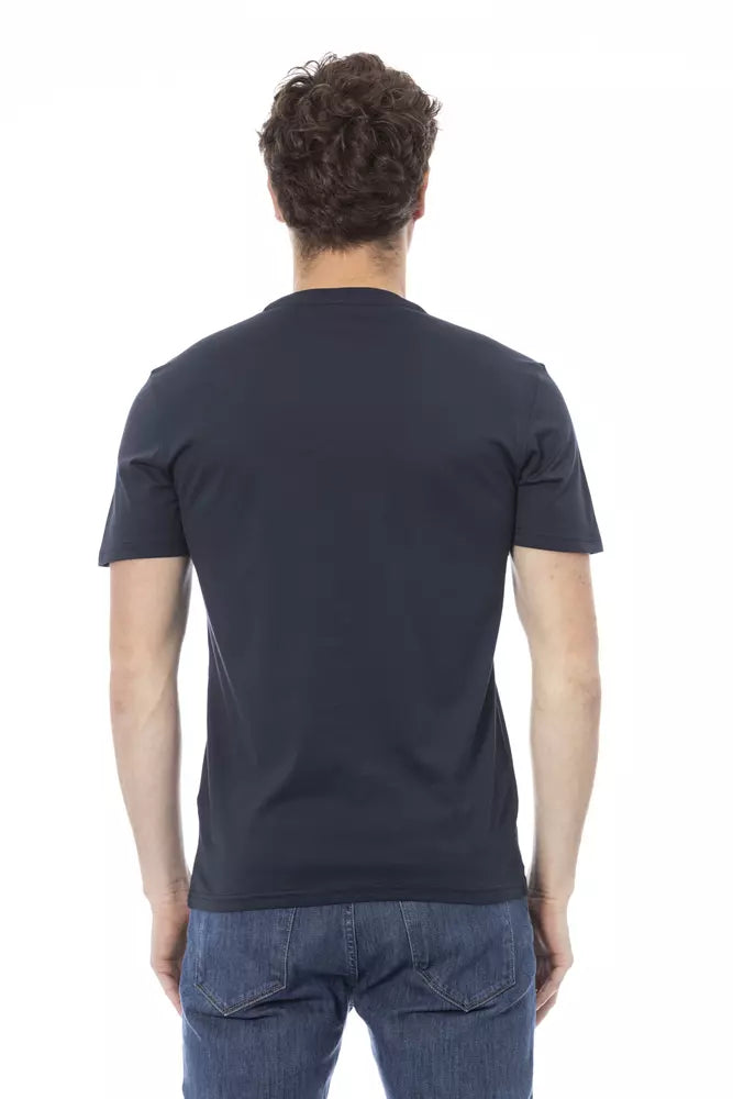 Blue Cotton Men T-Shirt-Baldinini Trend-LabelTerrace.com