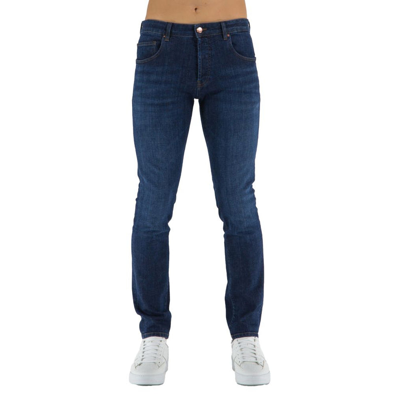 Blue Cotton Men's Jeans