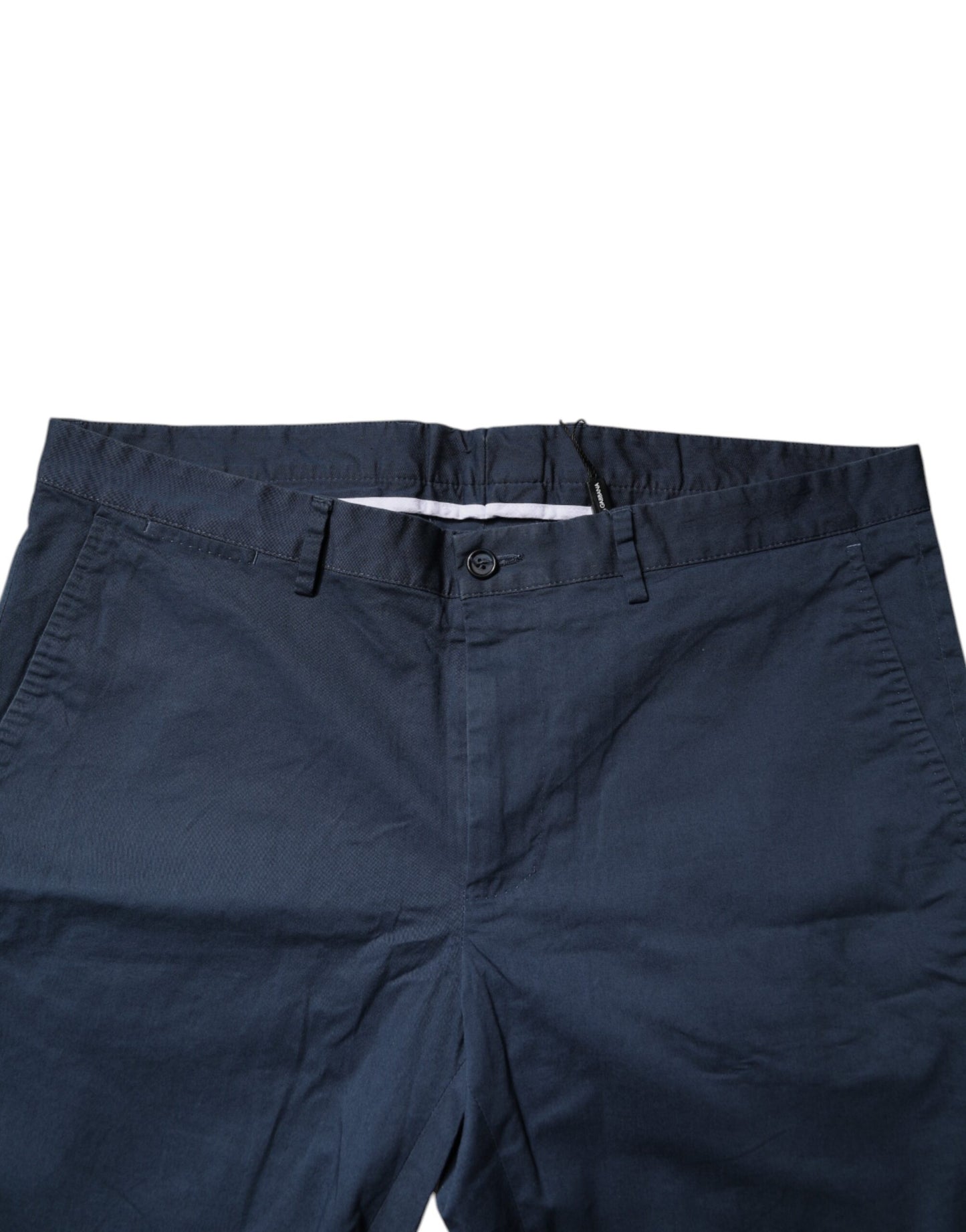 Blue Cotton Mid Waist Men Bermuda Shorts-Dolce & Gabbana-LabelTerrace.com
