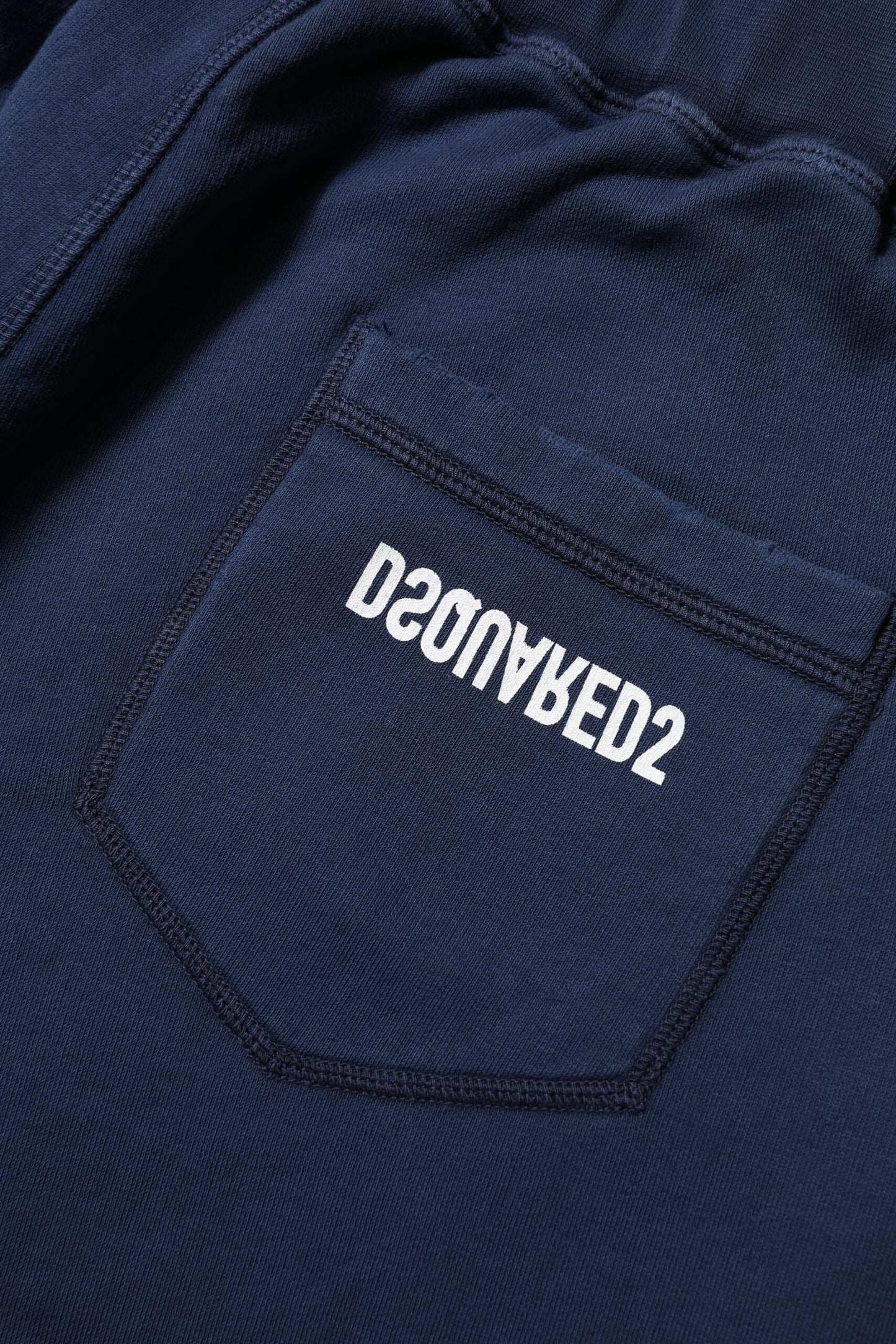 Blue Cotton Mid Waisted Jogger Pants-Dsquared²-LabelTerrace.com