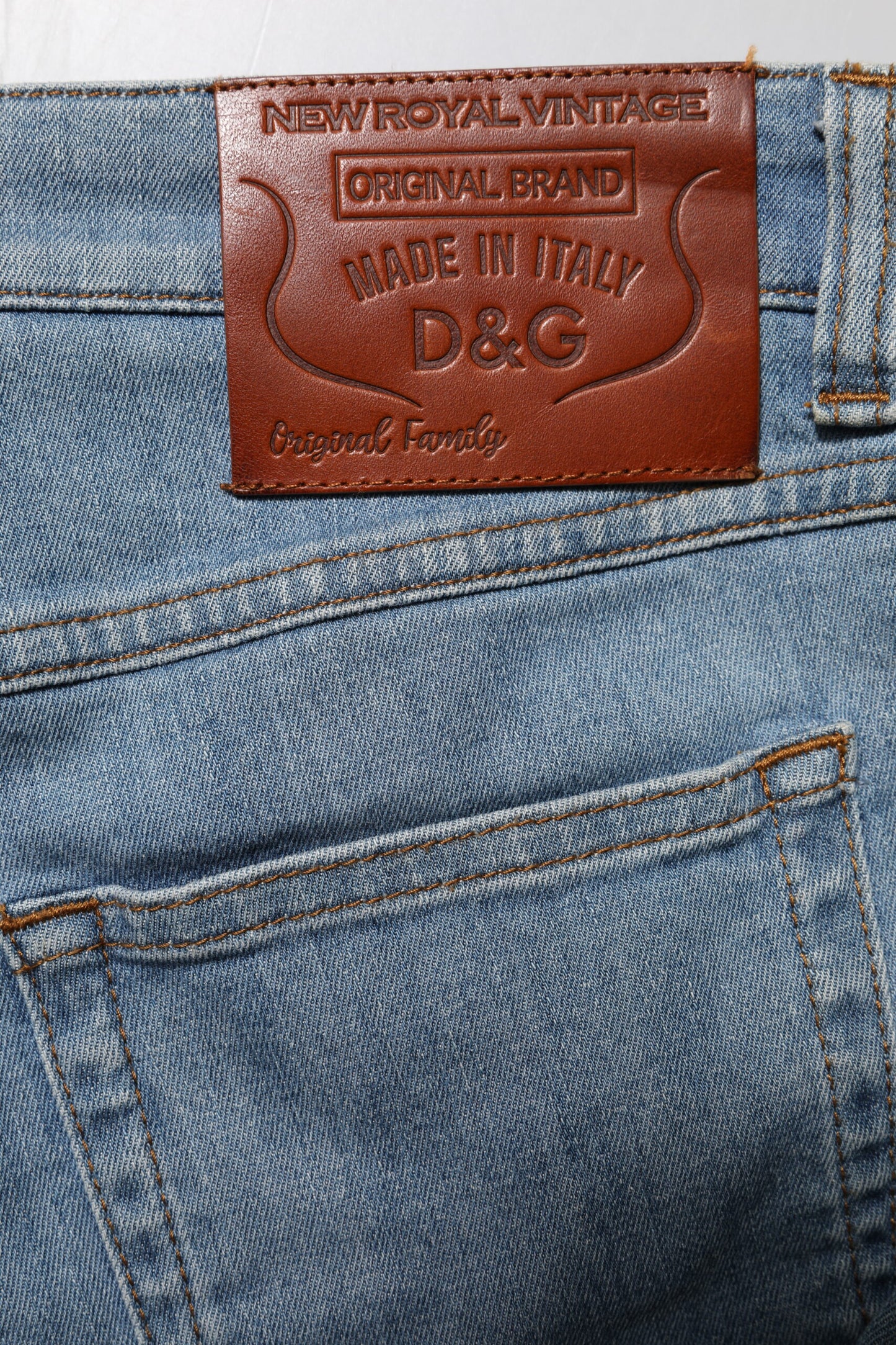 Blue Cotton PRETTY MidWaist Skinny Denim Jeans-Dolce & Gabbana-LabelTerrace.com