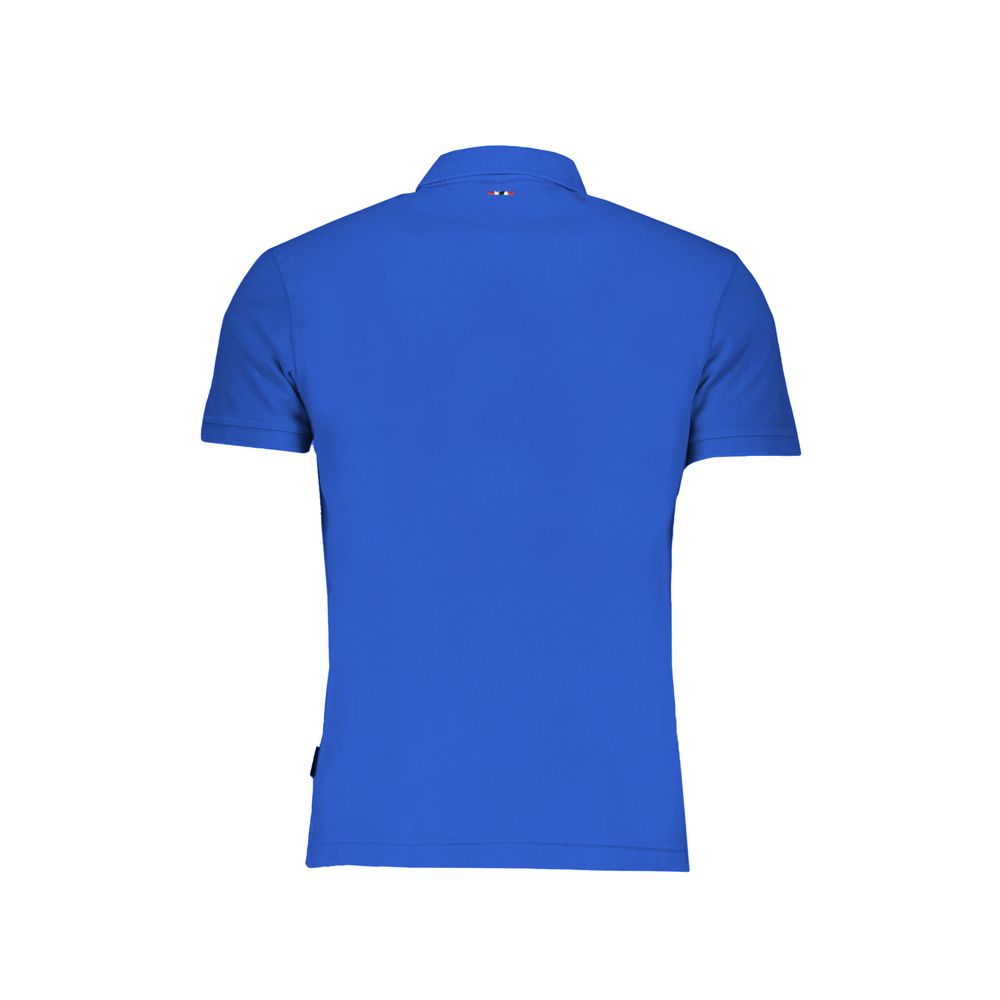 Blue Cotton Polo Shirt-Napapijri-LabelTerrace.com