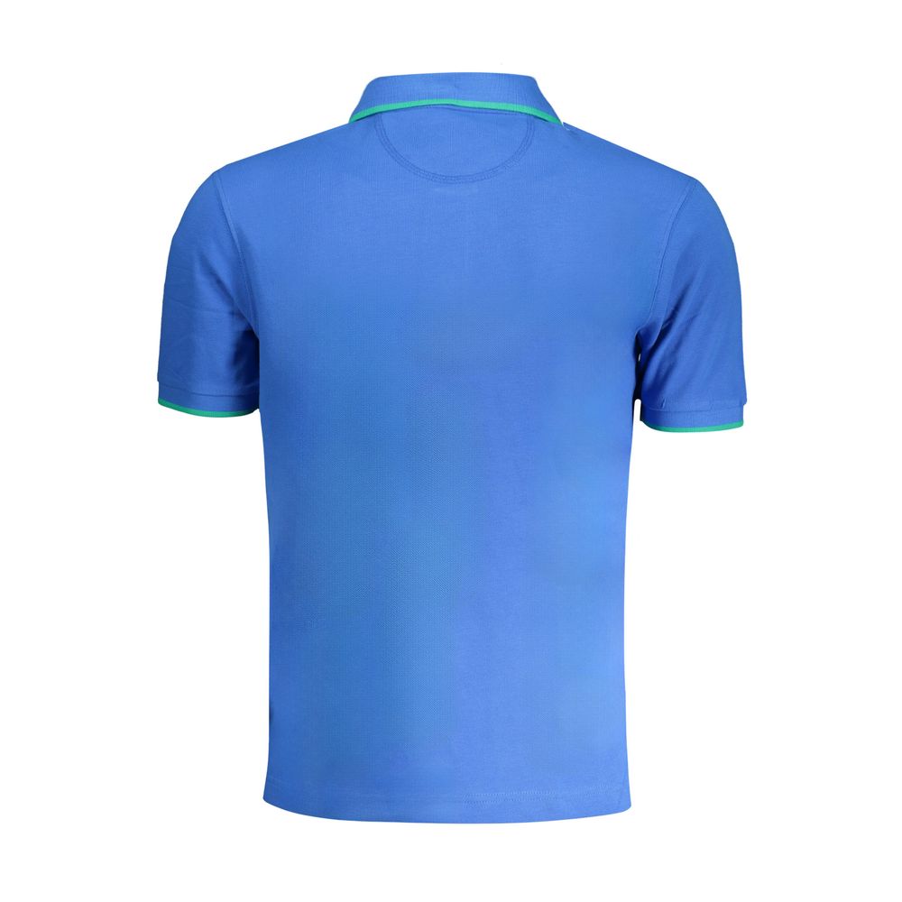 Blue Cotton Polo Shirt-La Martina-LabelTerrace.com