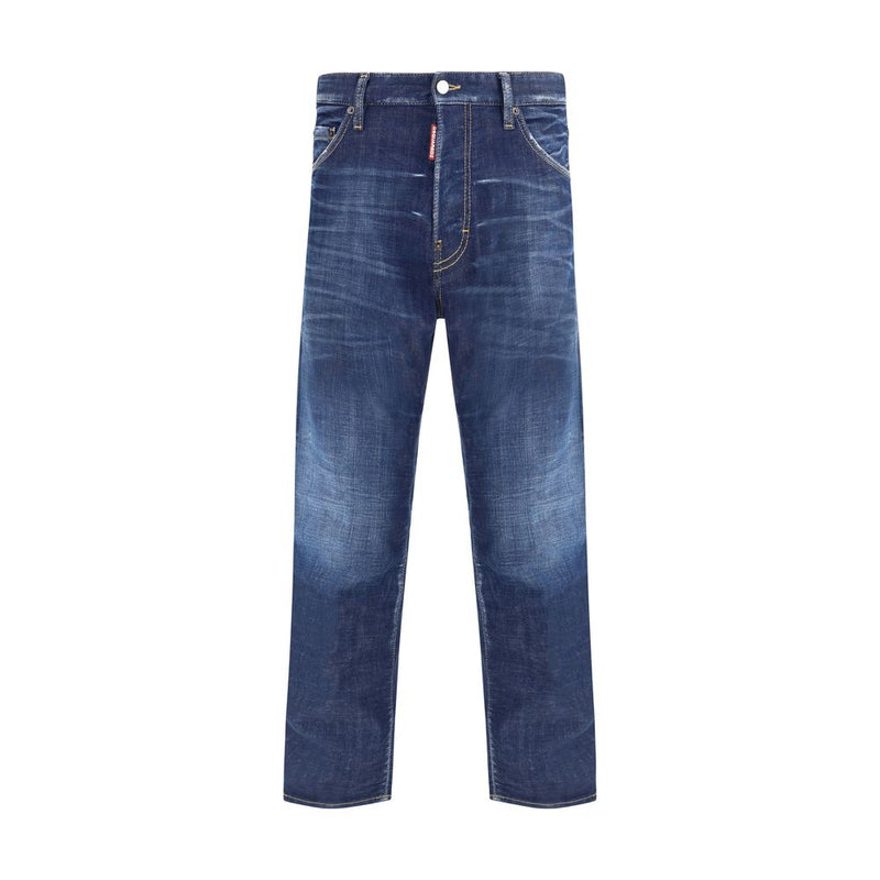 Blue Cotton Skinny Jeans