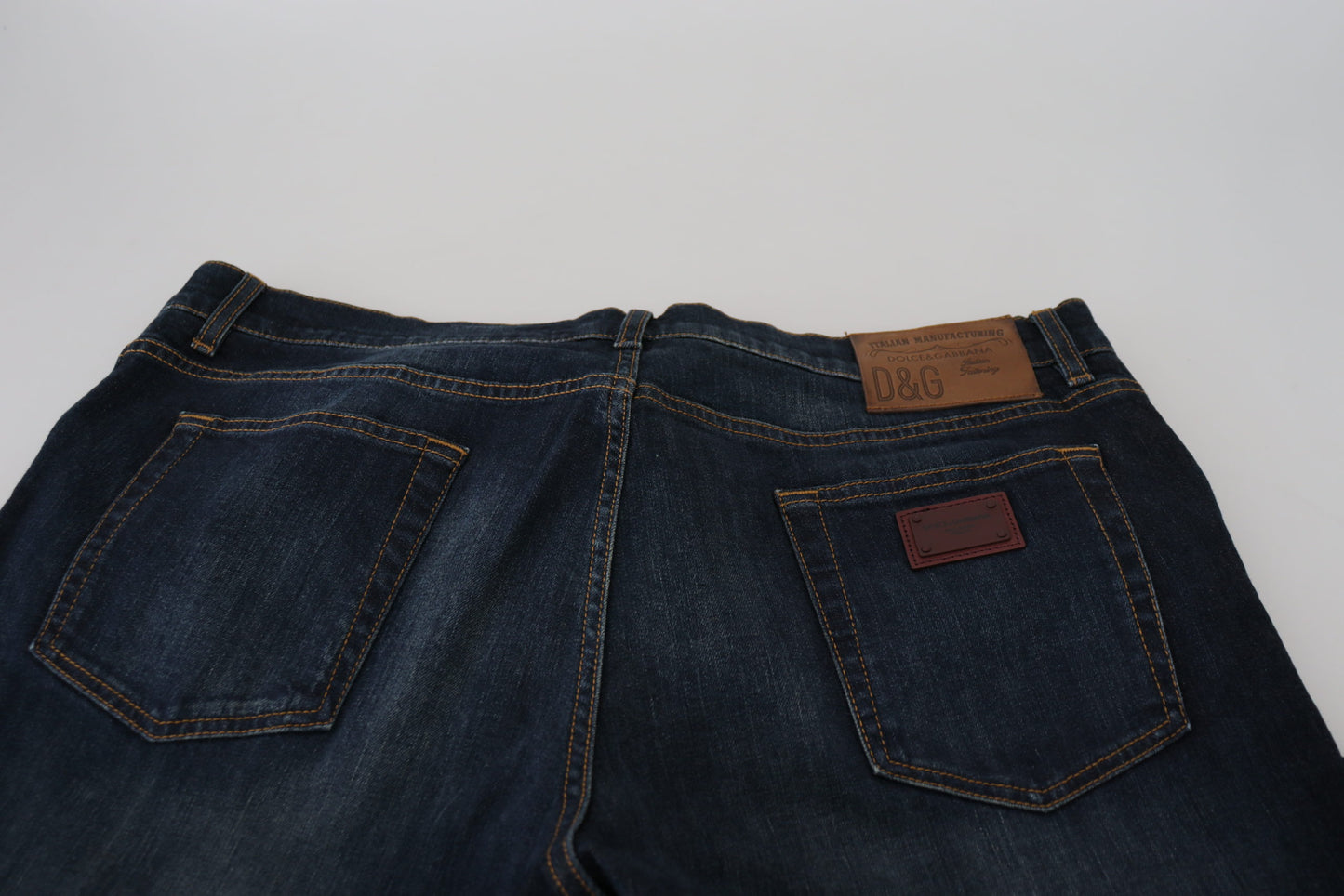 Blue Cotton Straight Fit Casual Denim Jeans-Dolce & Gabbana-LabelTerrace.com