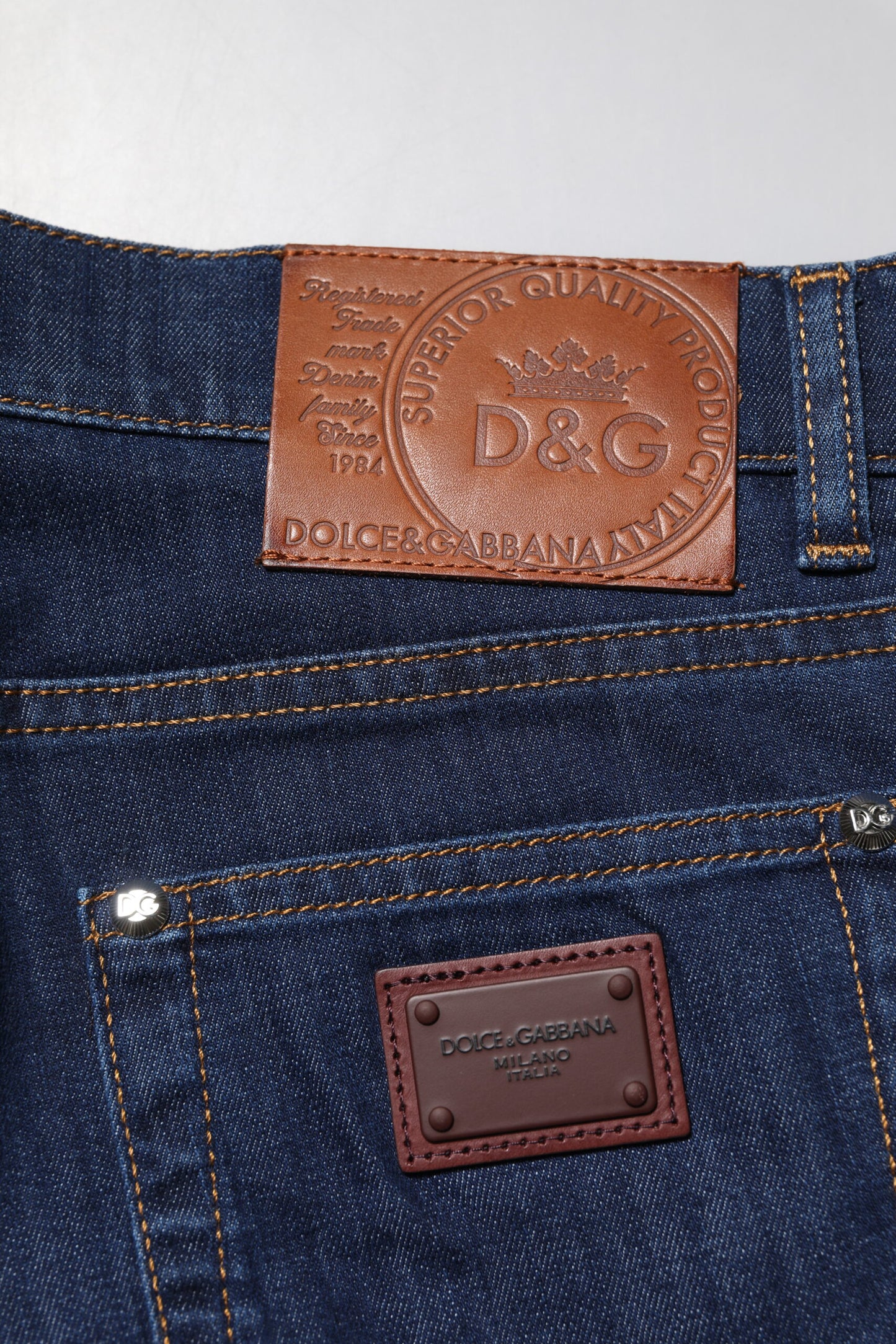 Blue Cotton Stretch Skinny Men Denim Jeans-Dolce & Gabbana-LabelTerrace.com