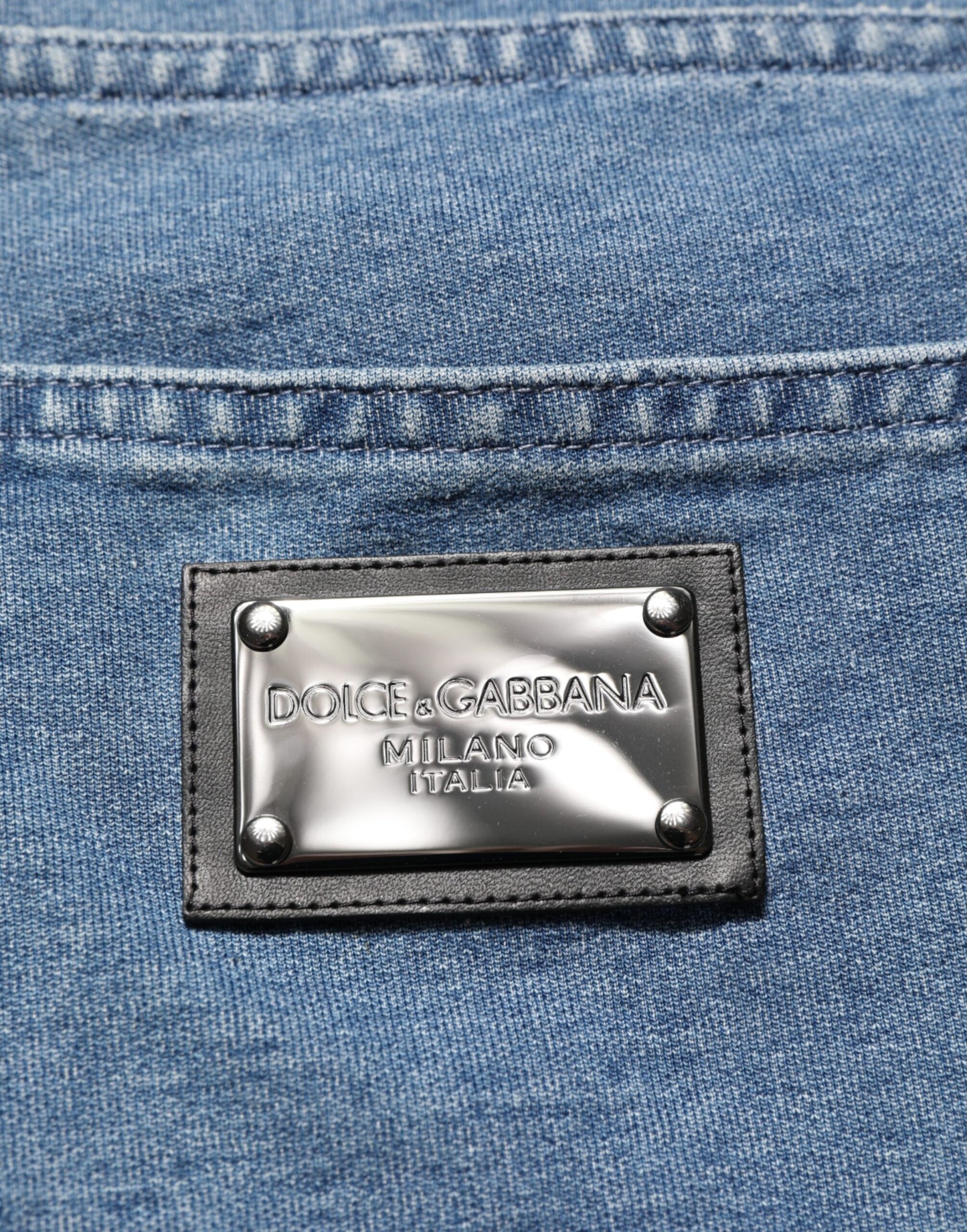 Blue Cotton Stretch Slim Fit Men Denim Jeans-Dolce & Gabbana-LabelTerrace.com