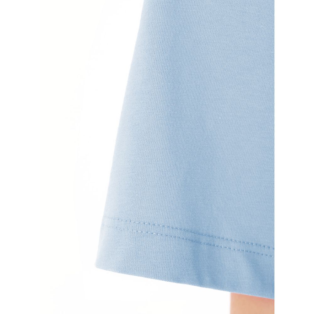 Blue Cotton Women T-Shirt-Comme Des Fuckdown-LabelTerrace.com
